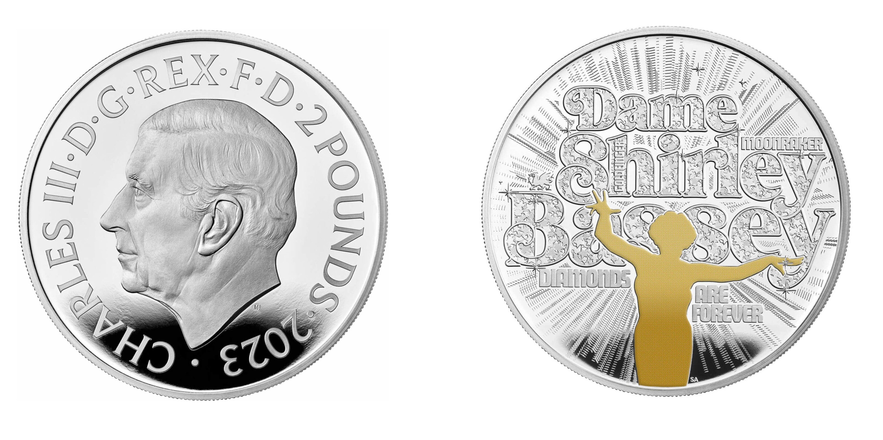 2 Pounds - Charles III Dame Shirley Bassey; Silver (2023) — United Kingdom