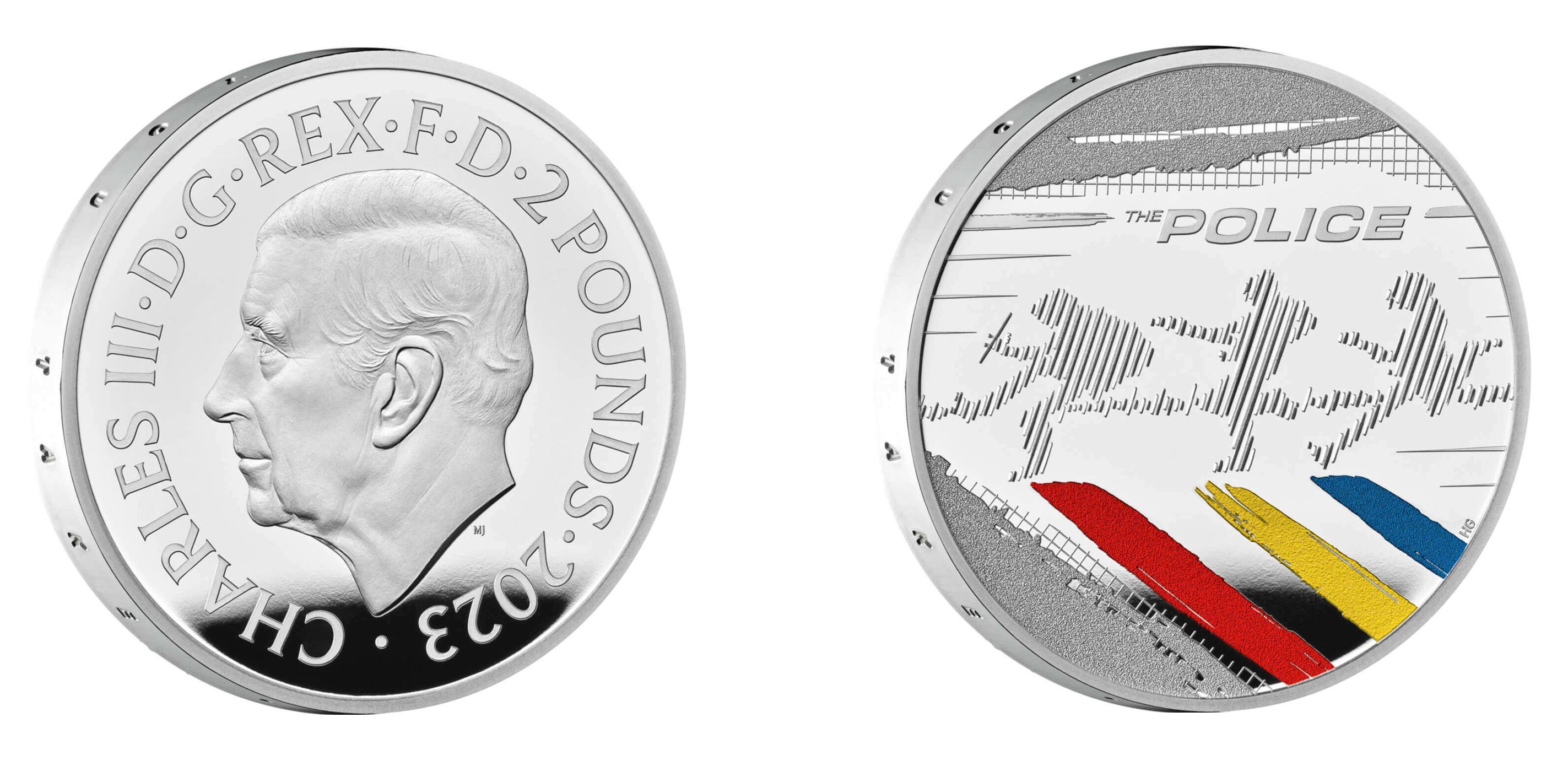 2 Pounds - Charles III The Police; Silver (2023) — United Kingdom