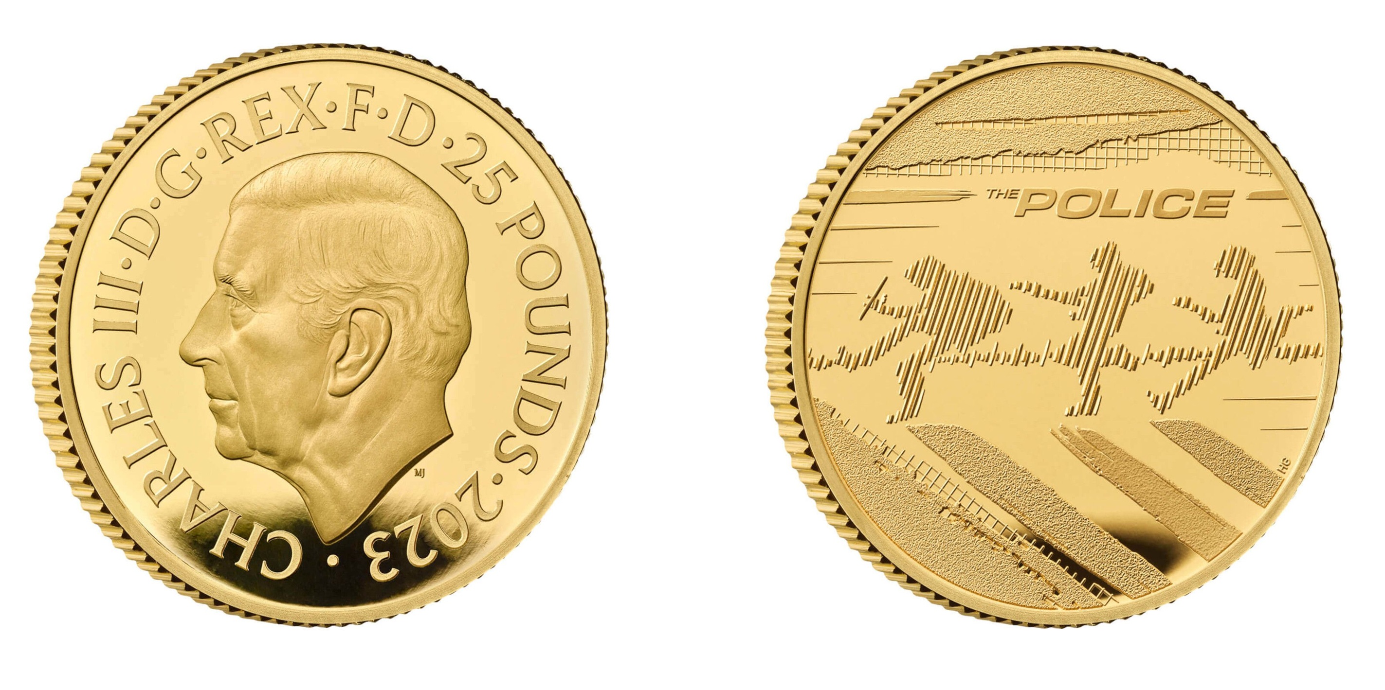 25 Pounds - Charles III The Police; Gold (2023) — United Kingdom