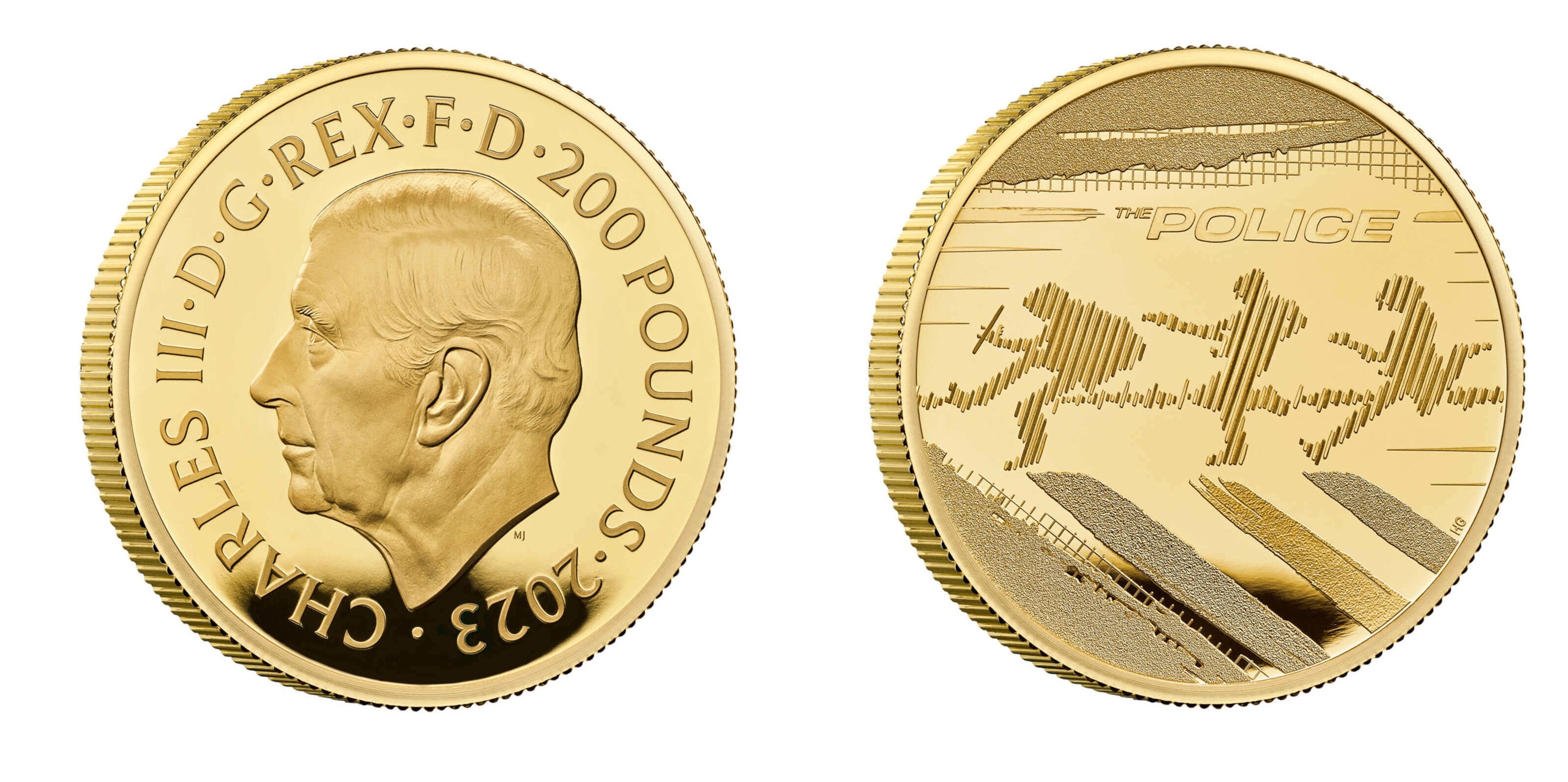 200 Pounds - Charles III The Police; Gold (2023) — United Kingdom