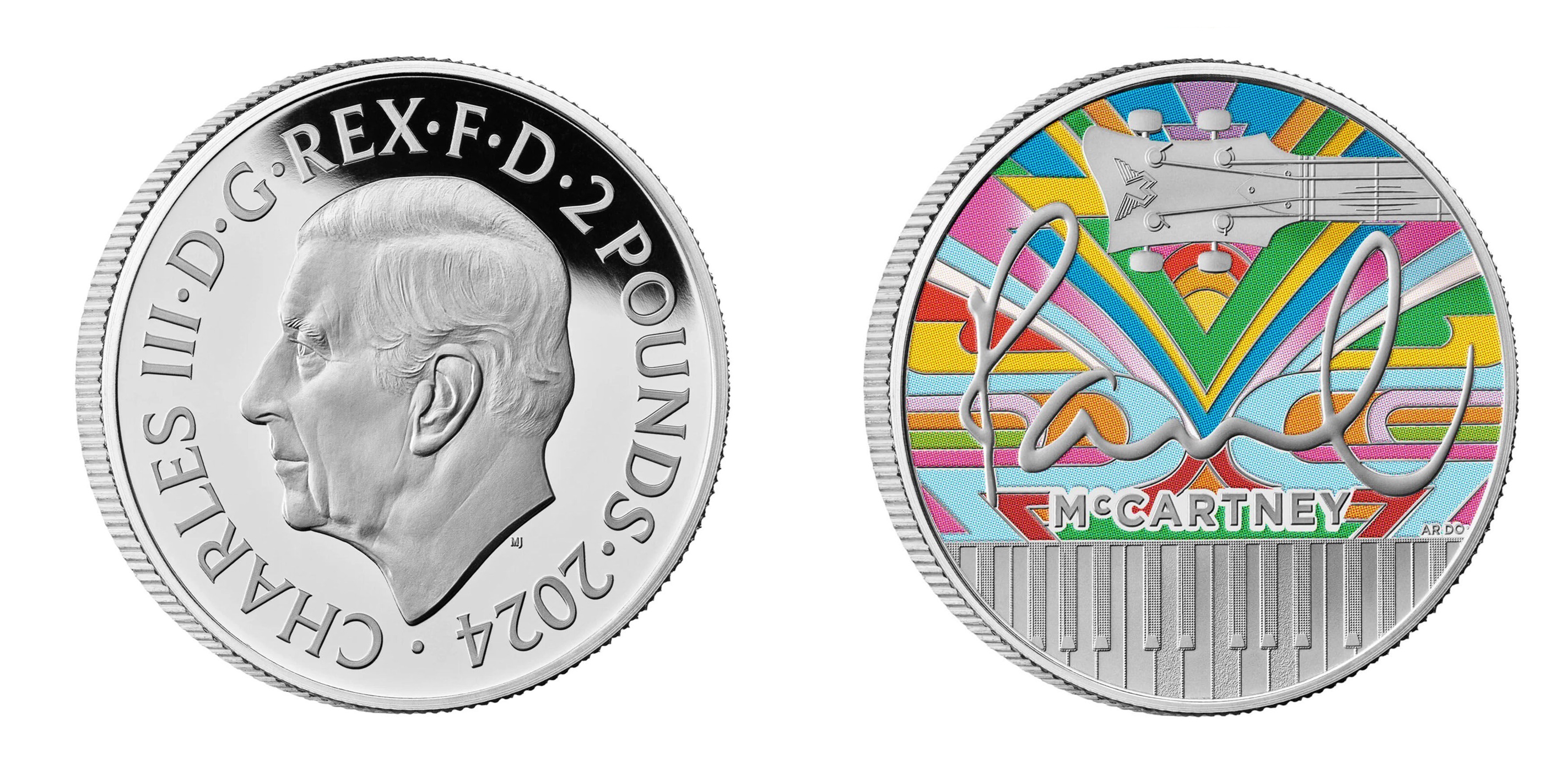2 Pounds - Charles III Paul McCartney; Silver (2024) — United Kingdom