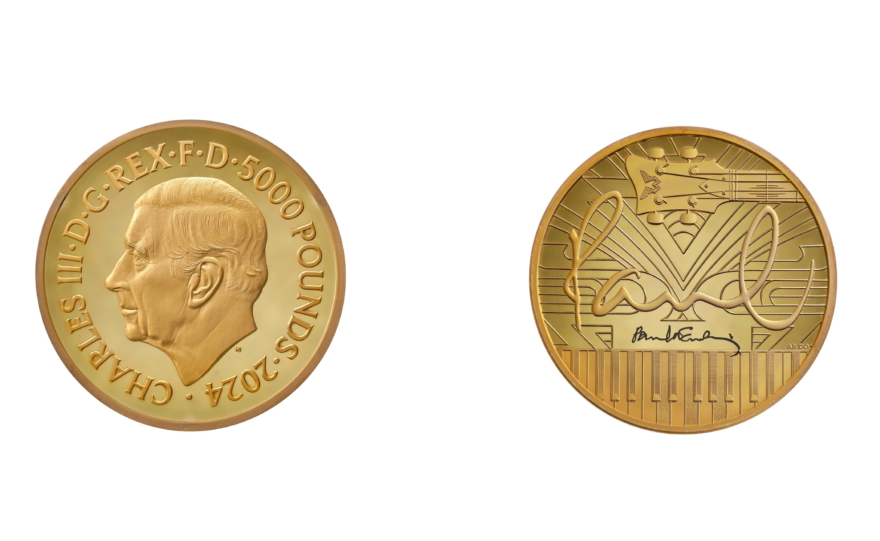 5000 Pounds - Charles III Paul McCartney; Gold (2024) — United Kingdom