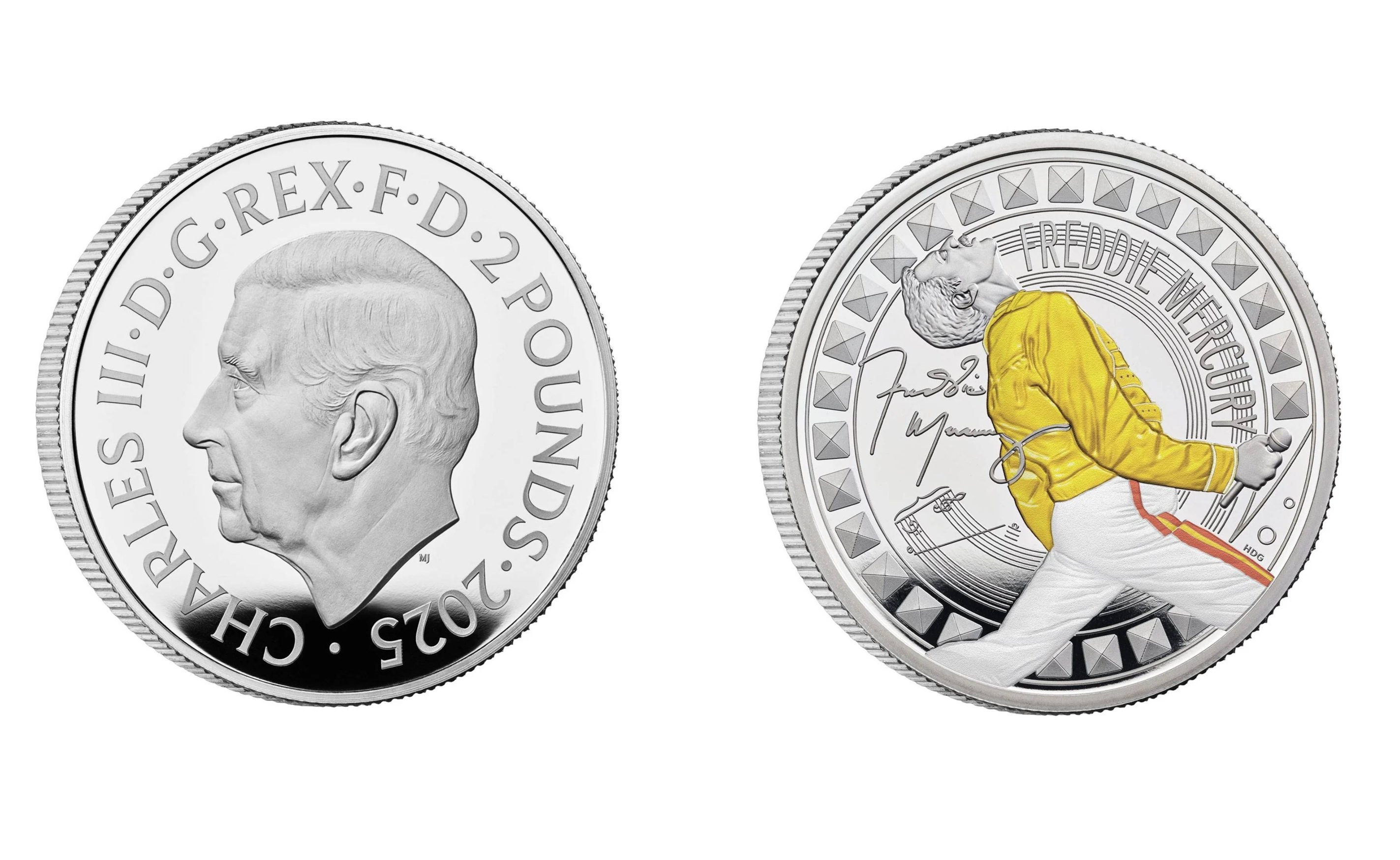 2 Pounds - Charles III Freddie Mercury; Silver (2025) — United Kingdom