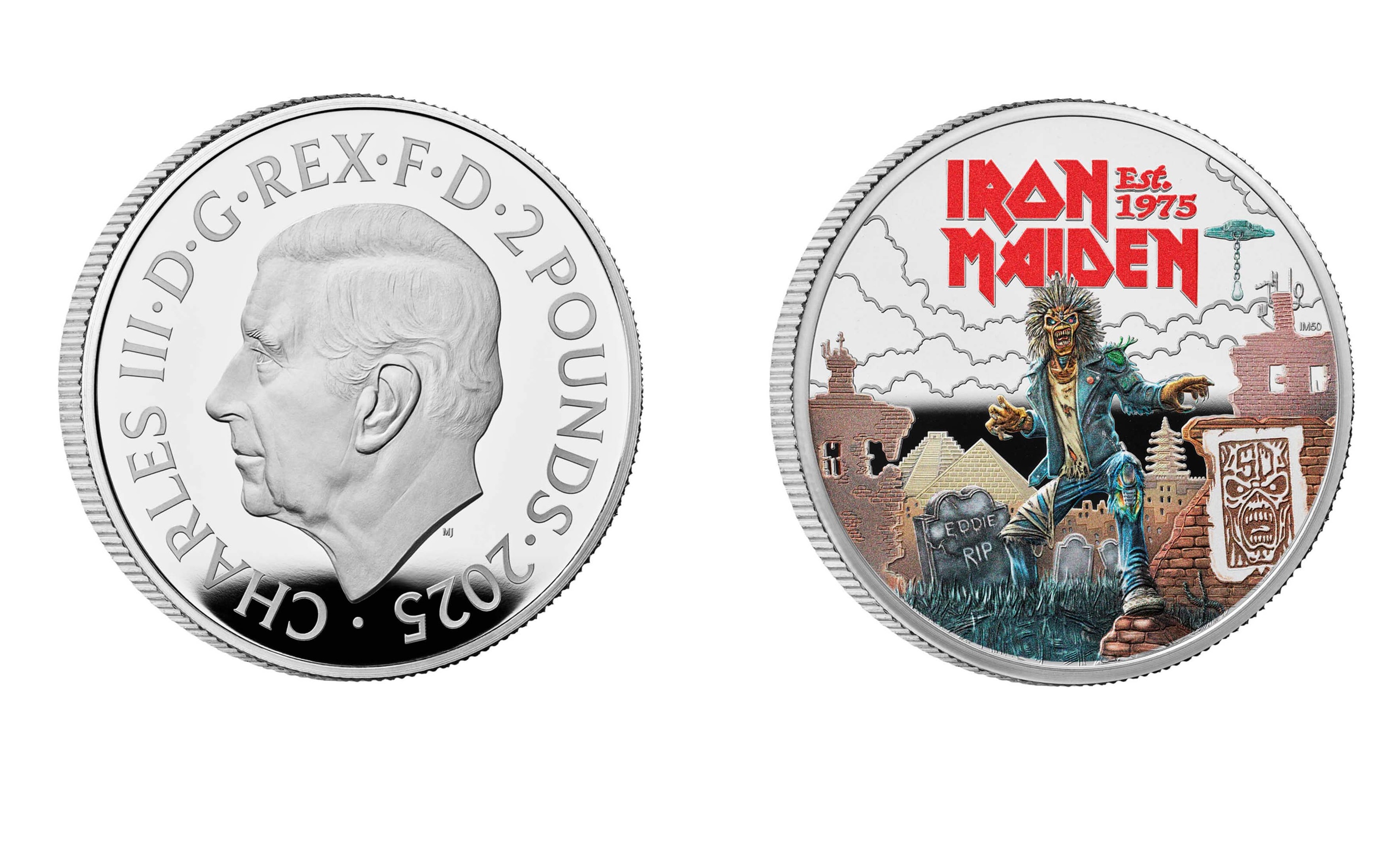 2 Pounds - Charles III Iron Maiden; Silver (2025) — United Kingdom