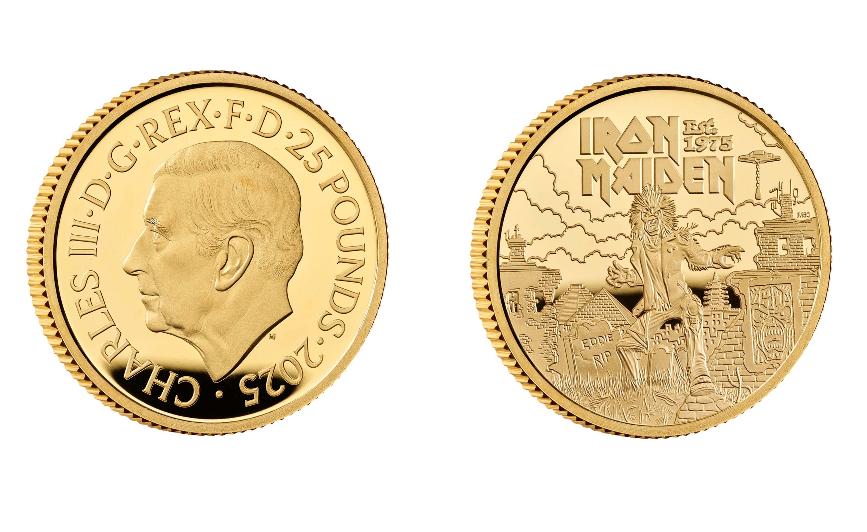 25 Pounds - Charles III Iron Maiden; Gold (2025) — United Kingdom