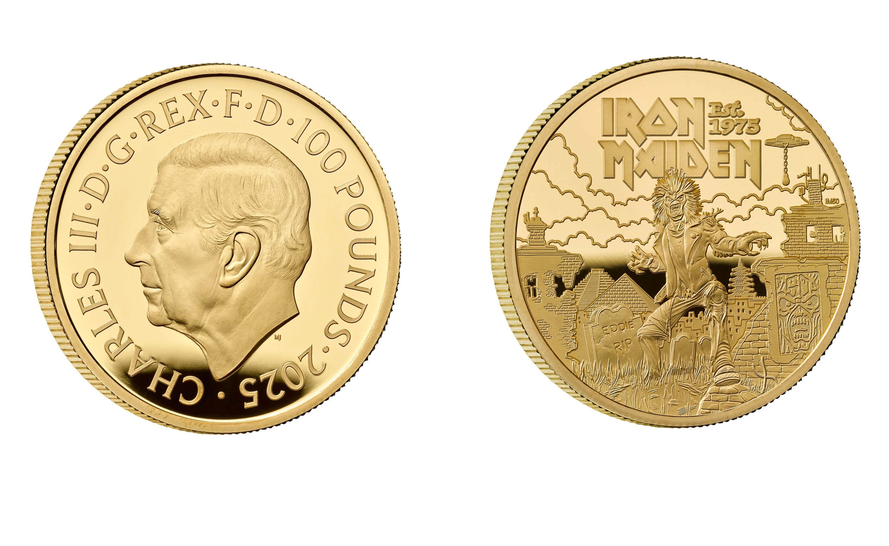 100 Pounds - Charles III Iron Maiden; Gold (2025) — United Kingdom