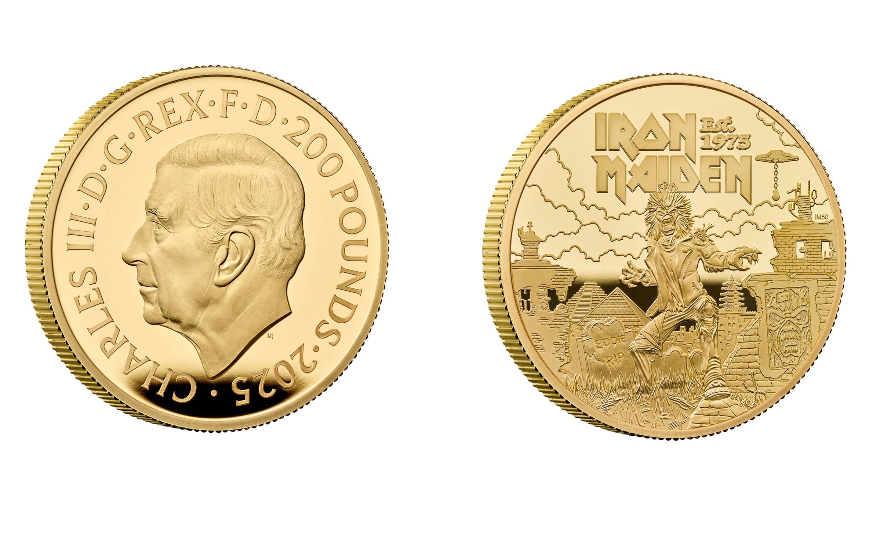 200 Pounds - Charles III Iron Maiden; Gold (2025) — United Kingdom