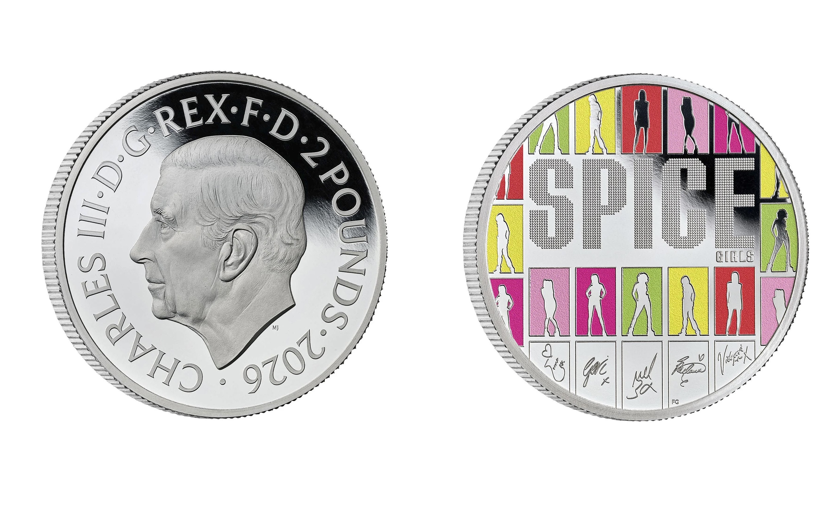 2 Pounds - Charles III The Spice Girls; Silver (2026) — United Kingdom