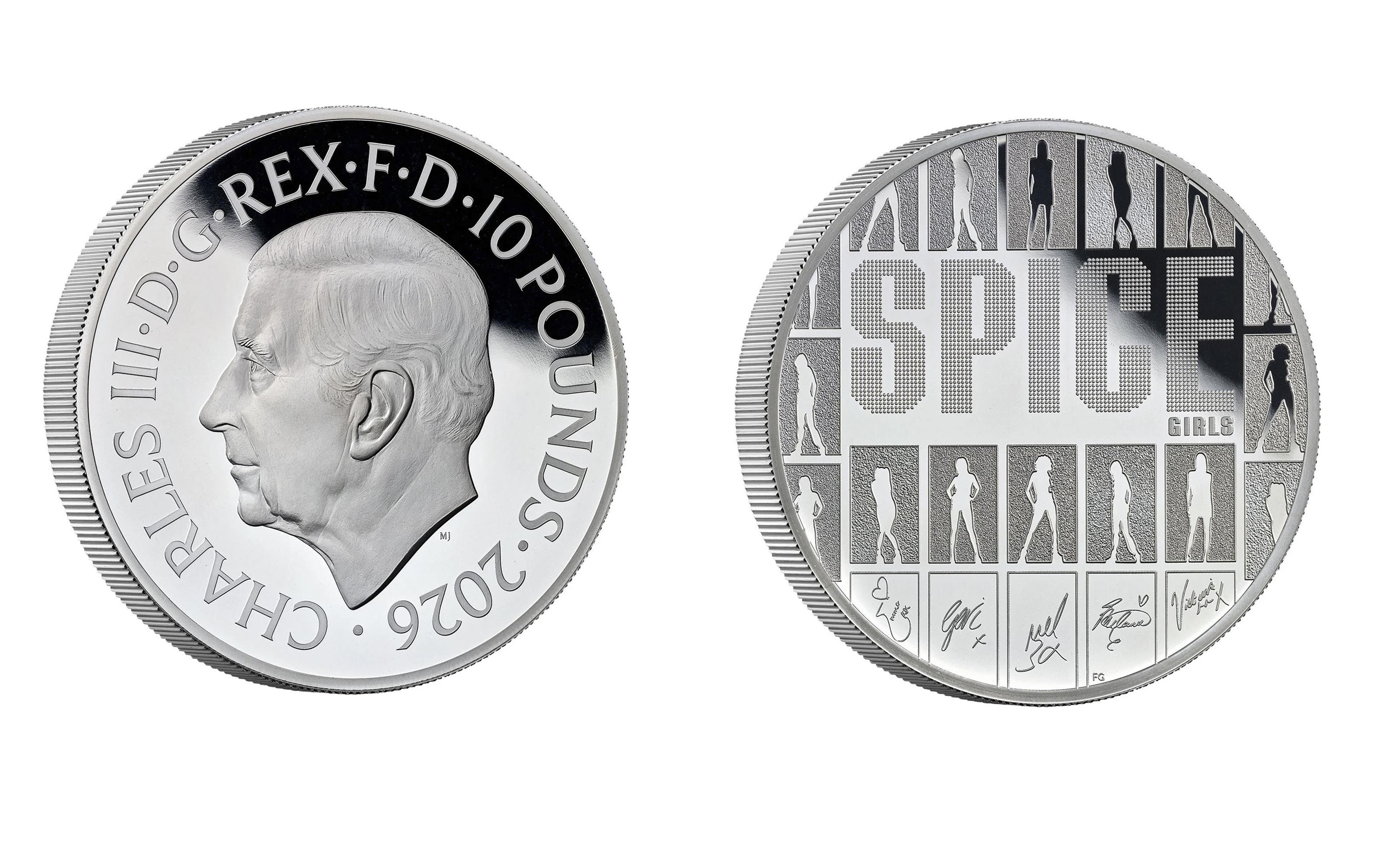 10 Pounds - Charles III The Spice Girls; Silver (2026) — United Kingdom