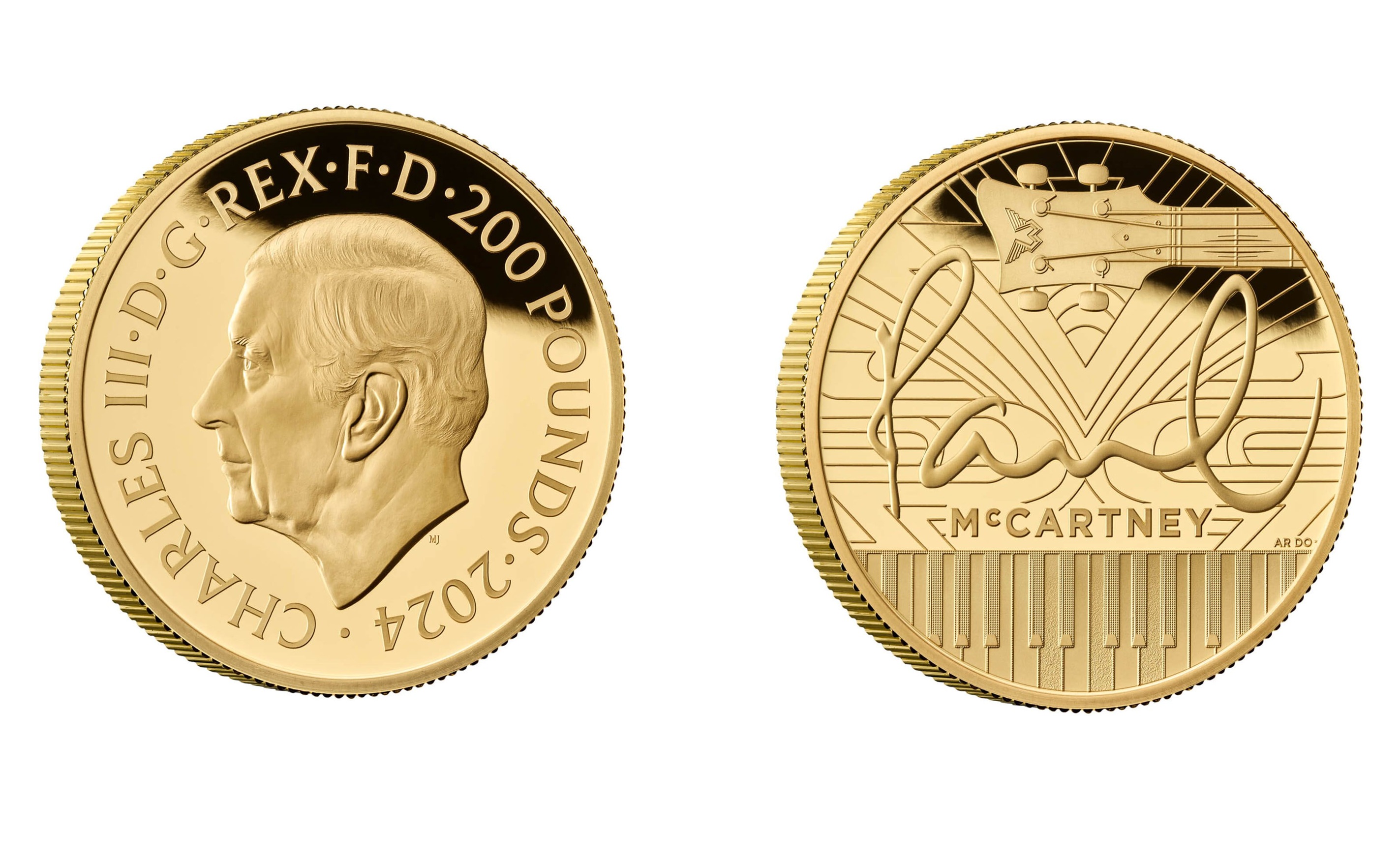 200 Pounds - Charles III Paul McCartney; Gold (2024) — United Kingdom
