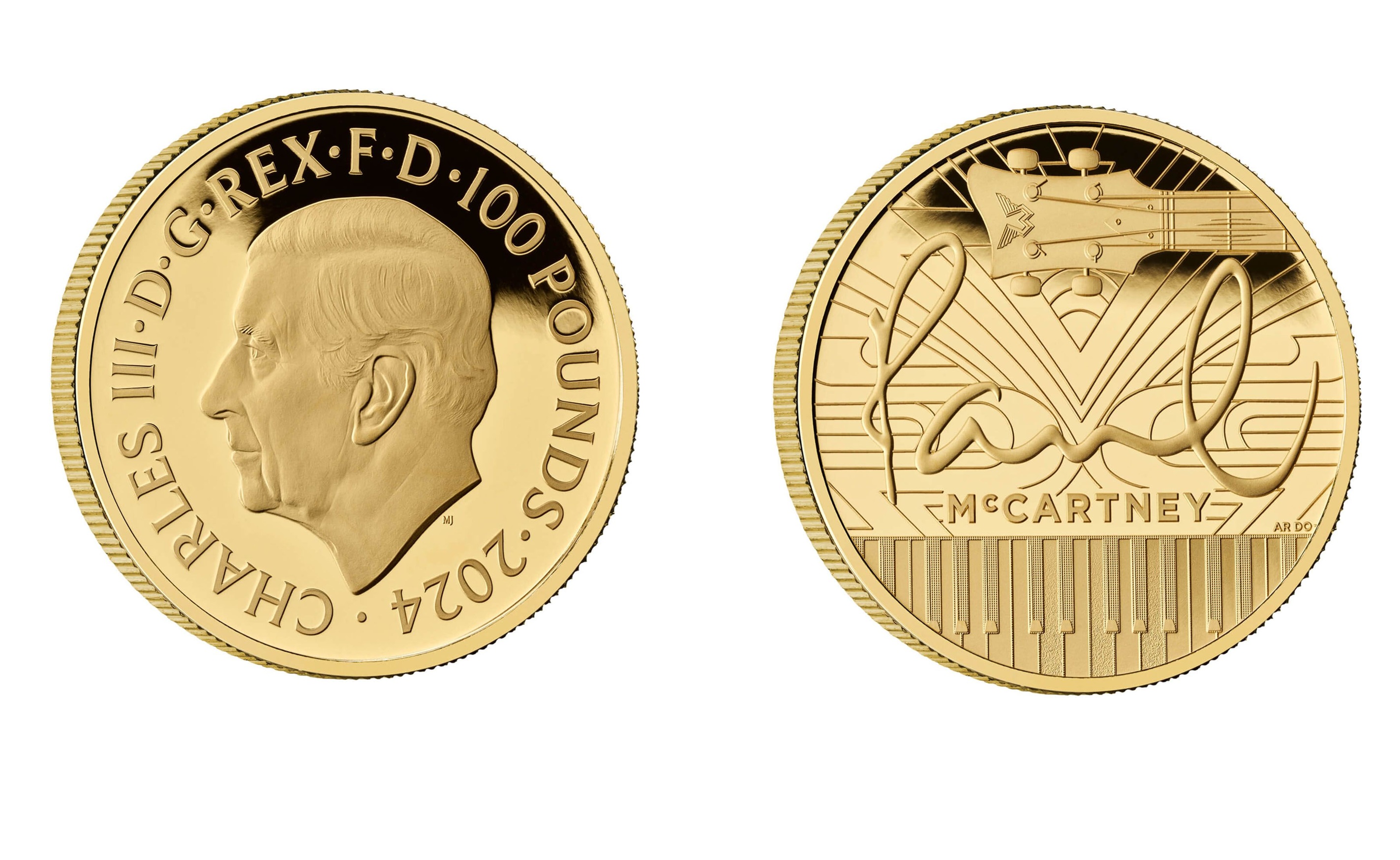 100 Pounds - Charles III Paul McCartney; Gold (2024) — United Kingdom