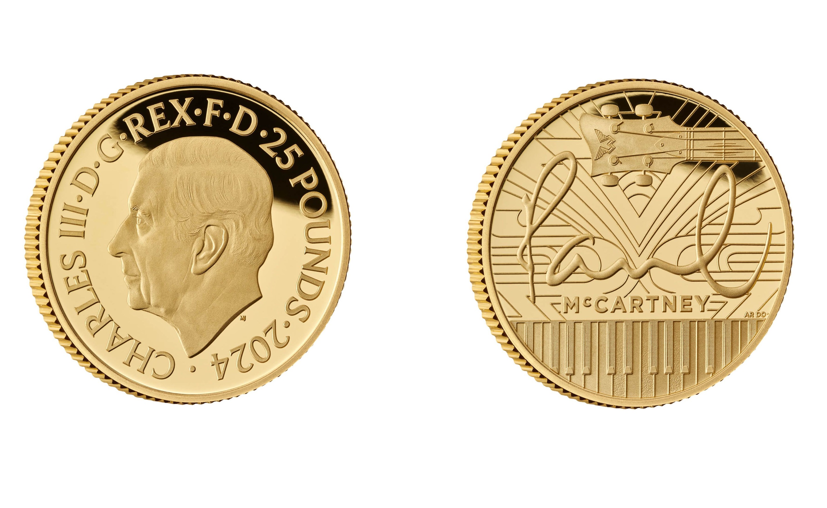25 Pounds - Charles III Paul McCartney; Gold (2024) — United Kingdom