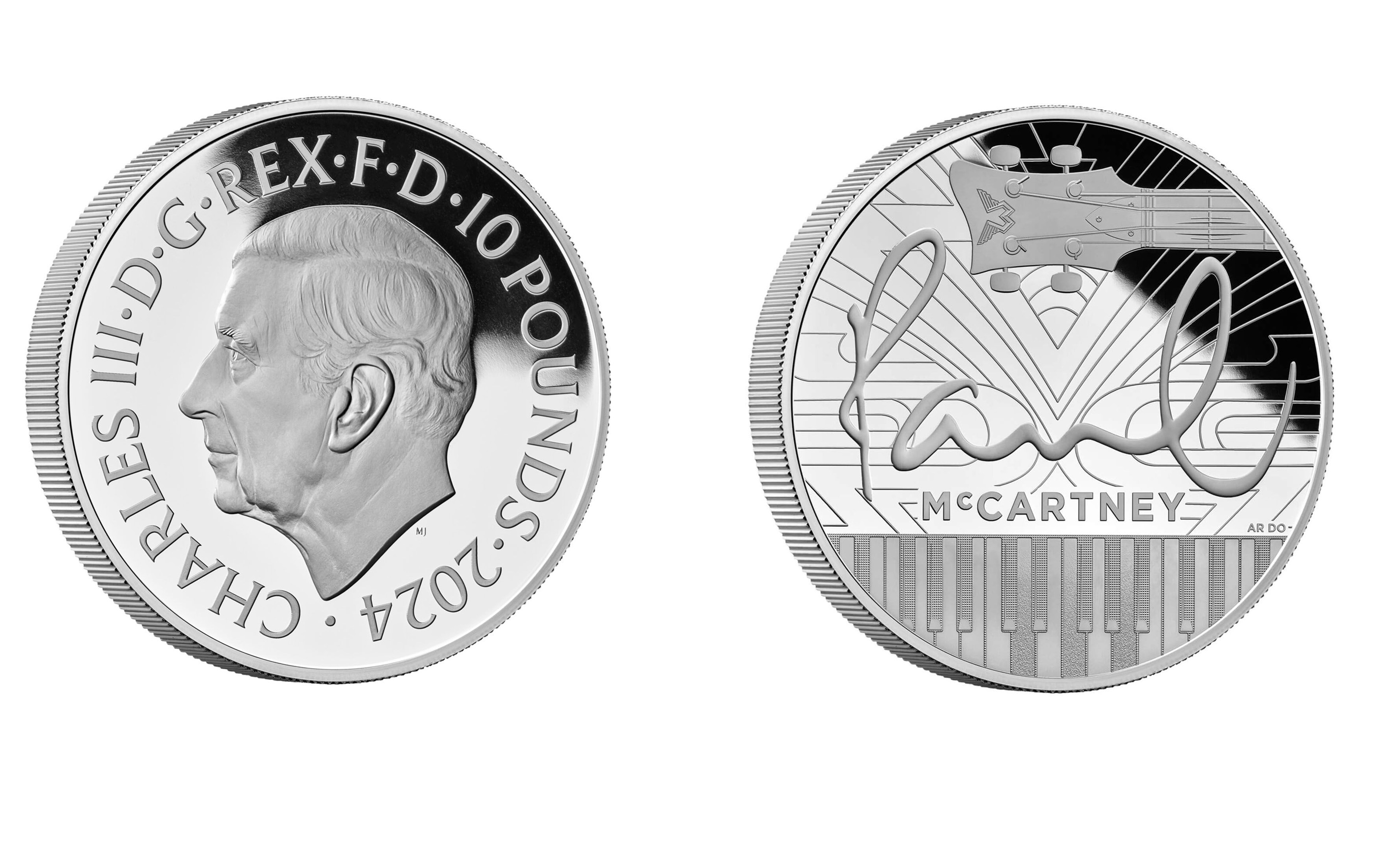10 Pounds - Charles III Paul McCartney; Silver (2024) — United Kingdom