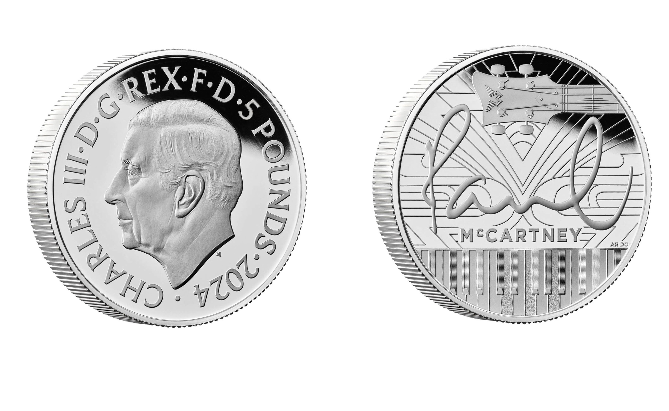 5 Pounds - Charles III Paul McCartney; Silver (2024) — United Kingdom