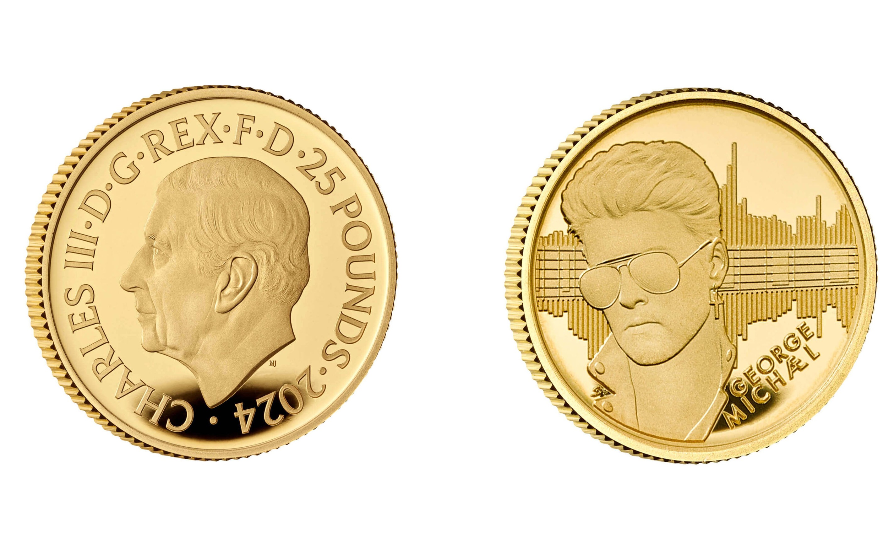 25 Pounds - Charles III George Michael; Gold (2024) — United Kingdom
