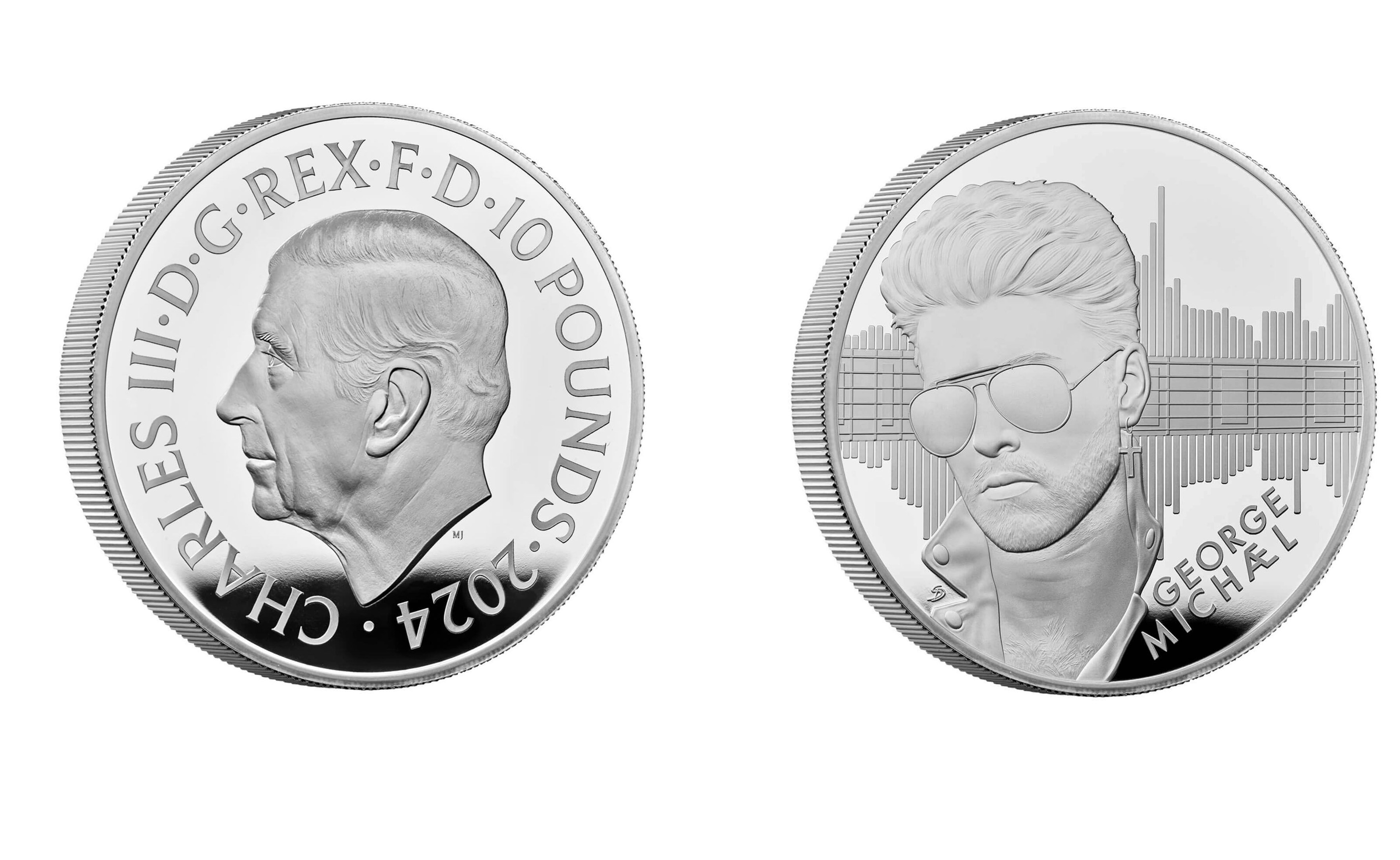 10 Pounds - Charles III George Michael; Silver (2024) — United Kingdom