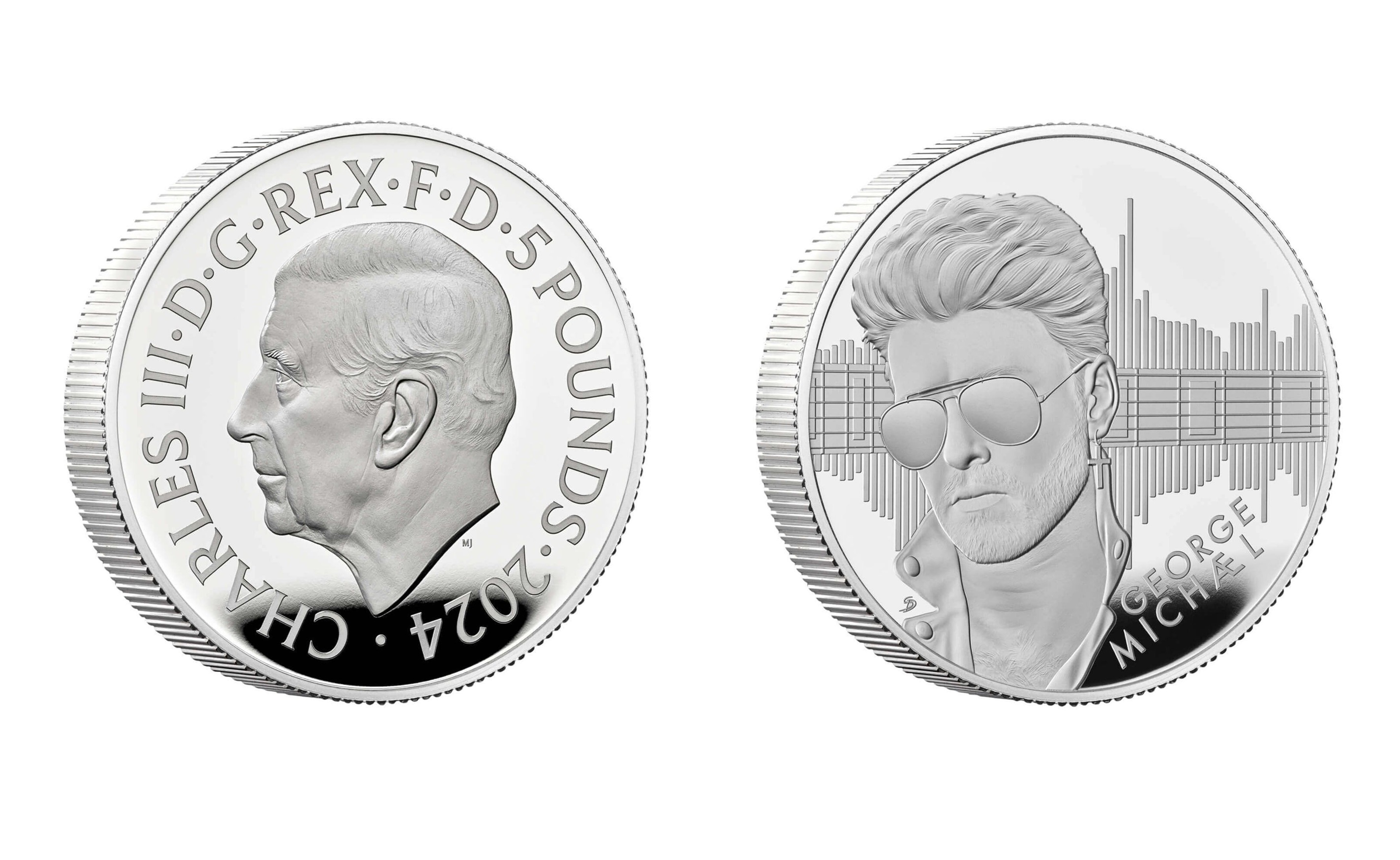 5 Pounds - Charles III George Michael; Silver (2024) — United Kingdom