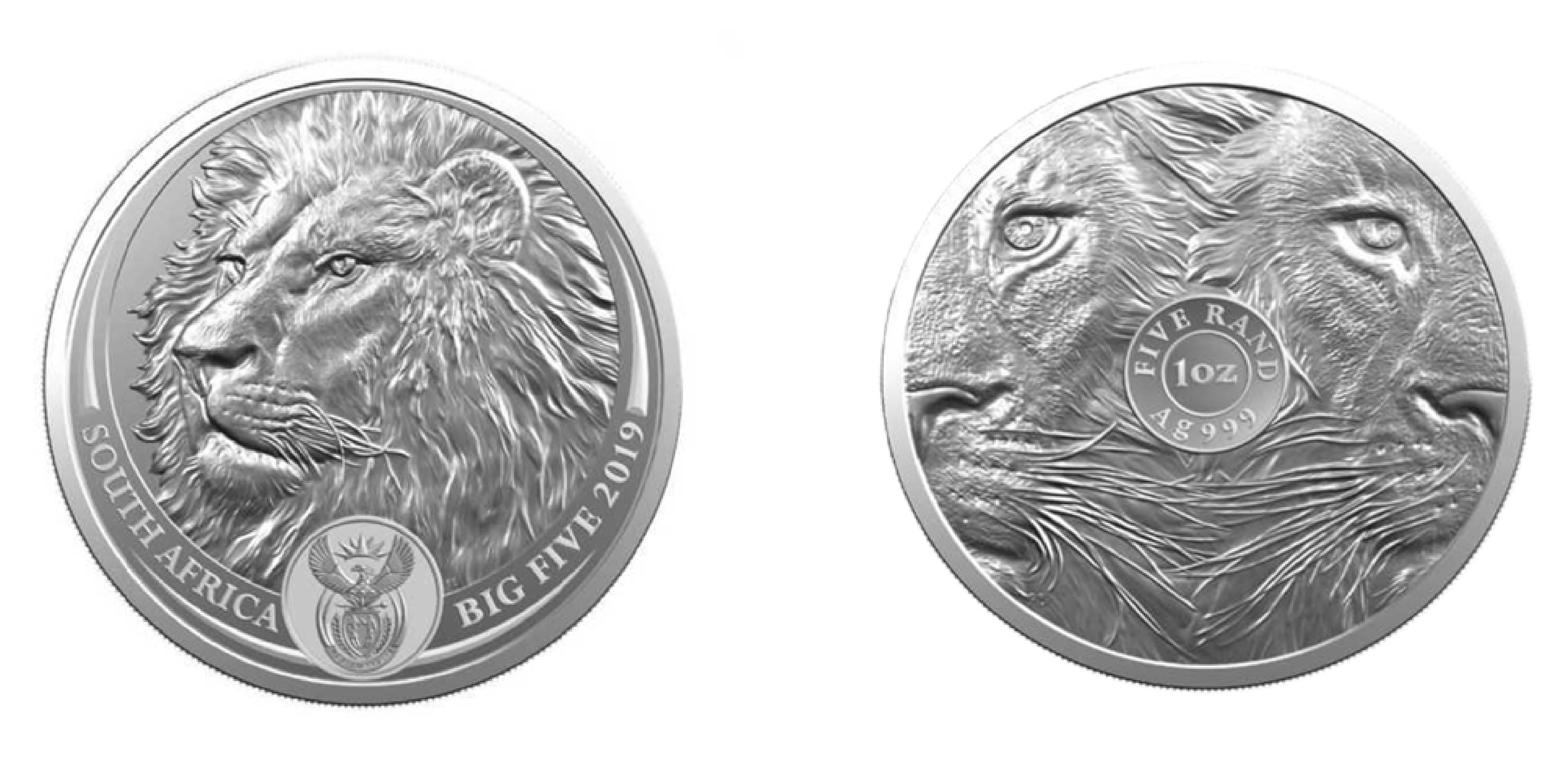 5 Rand The Big Five Series I - Lion (2019) — South Africa
