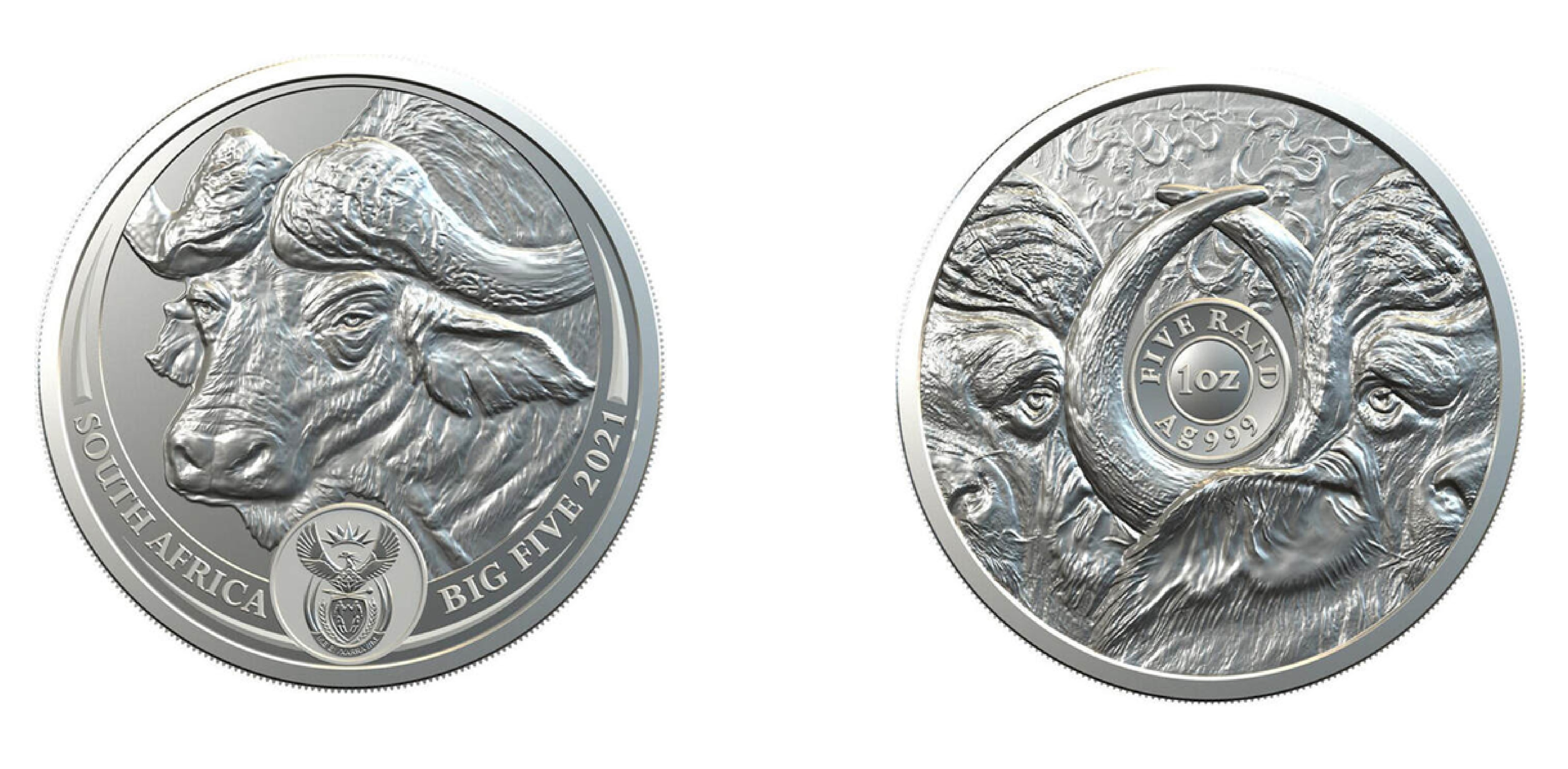 5 Rand The Big Five Series I - Buffalo (2021) — South Africa