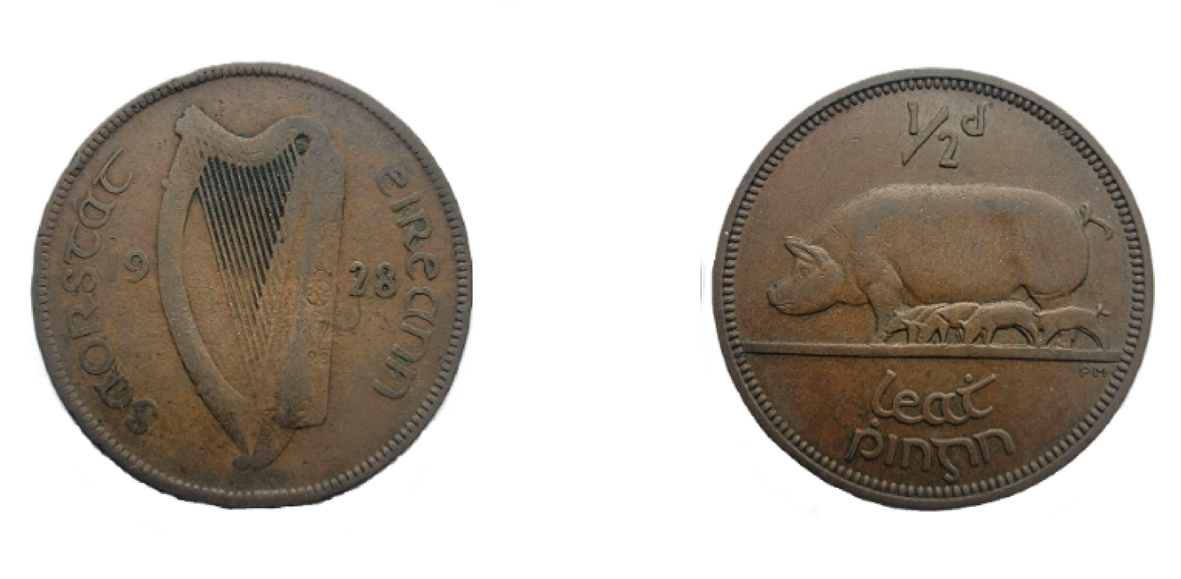 ½ Penny (1928) — Ireland