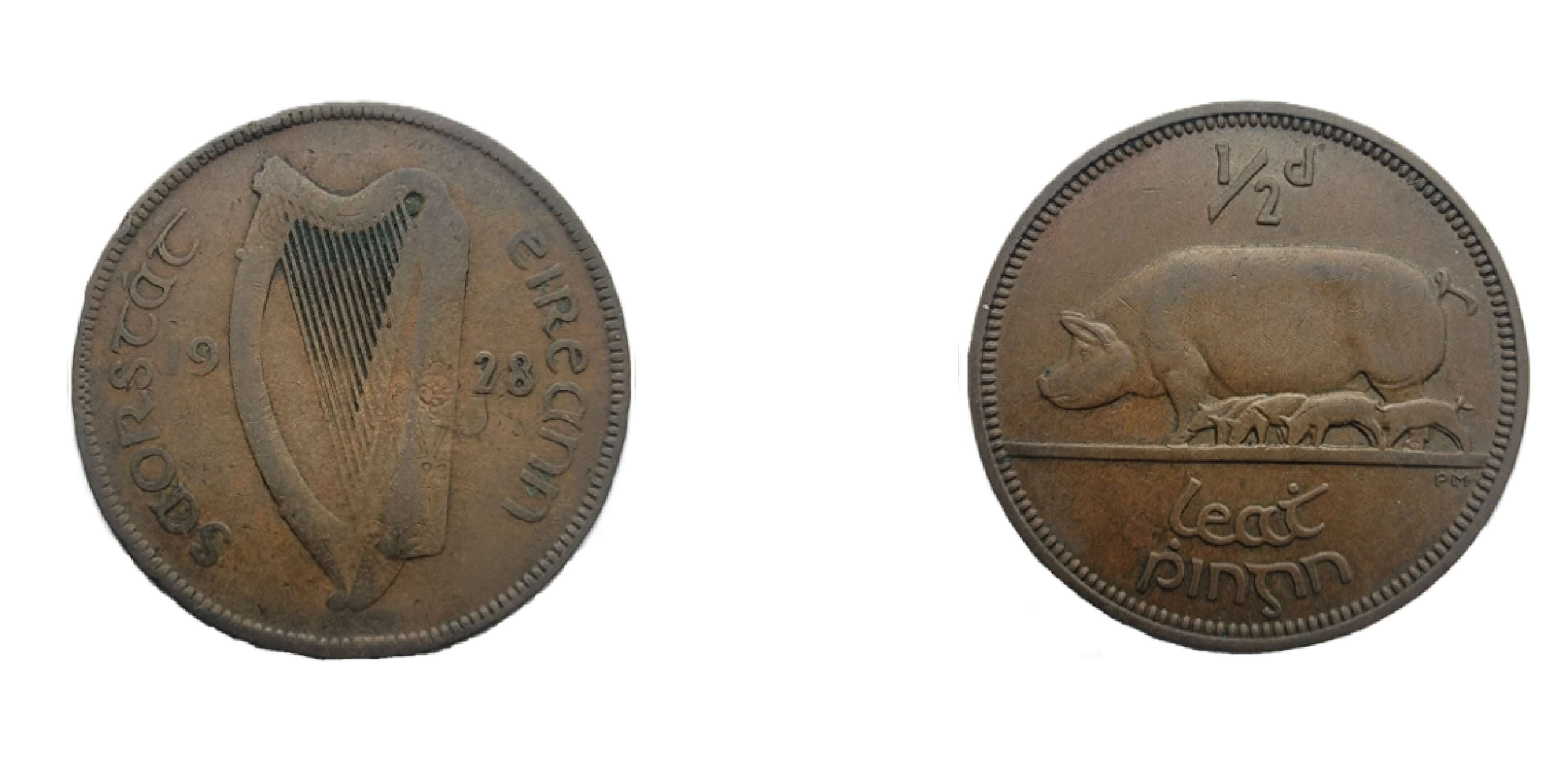 ½ Penny (1928) — Ireland