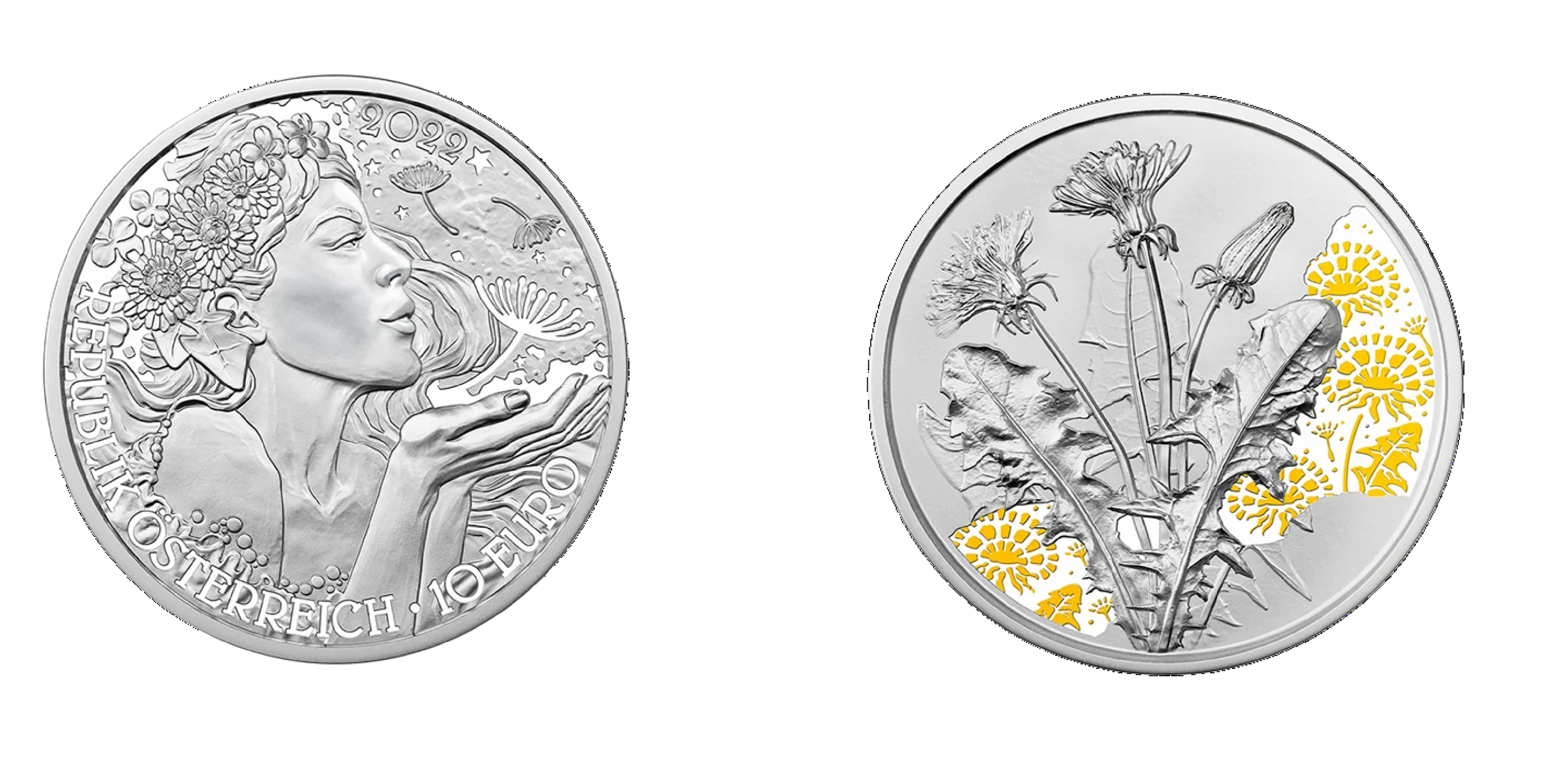 10 Euros Dandelion (2022) — Austria
