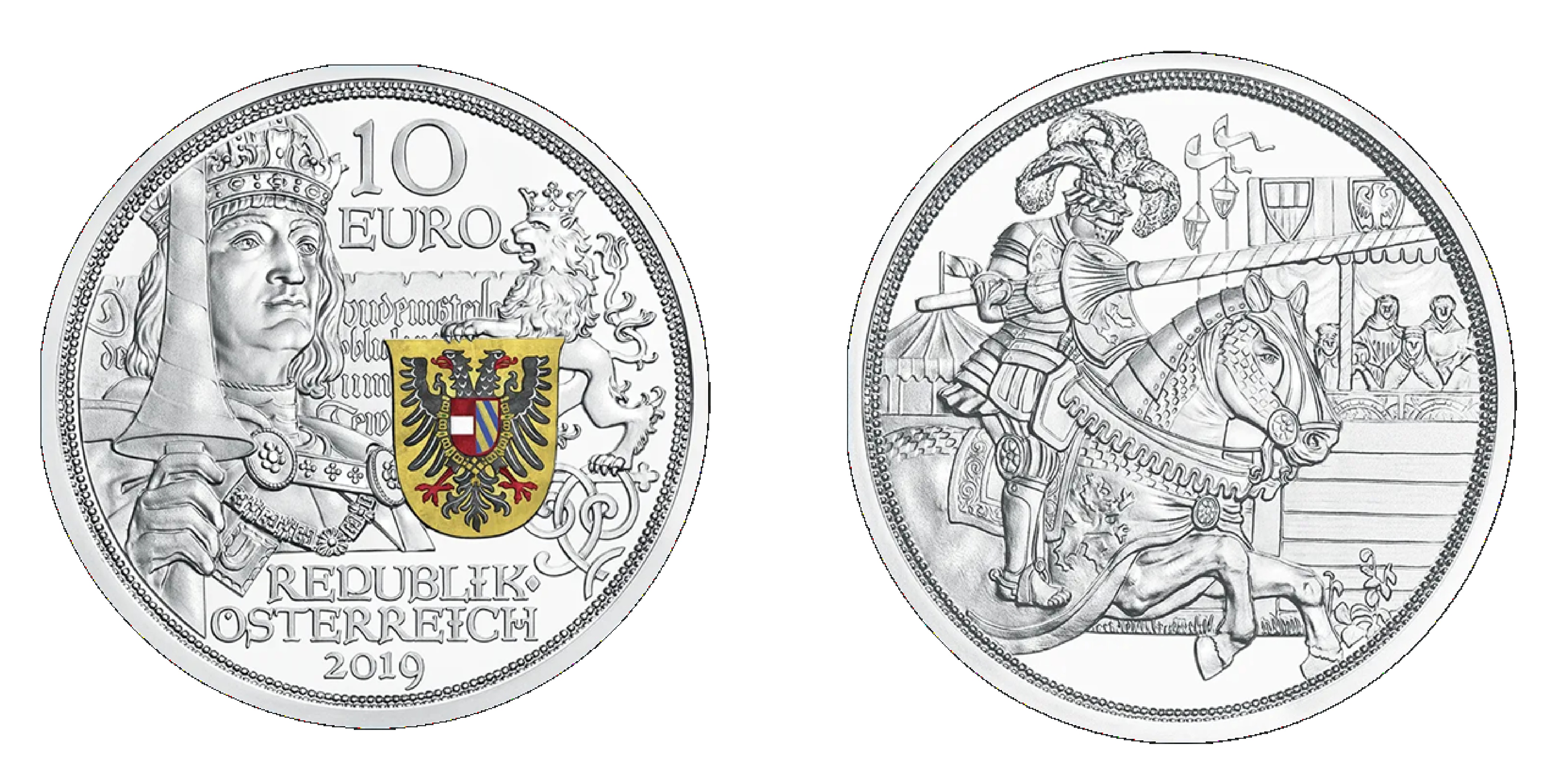 10 Euros Chivalry, coloured (2019) — Austria