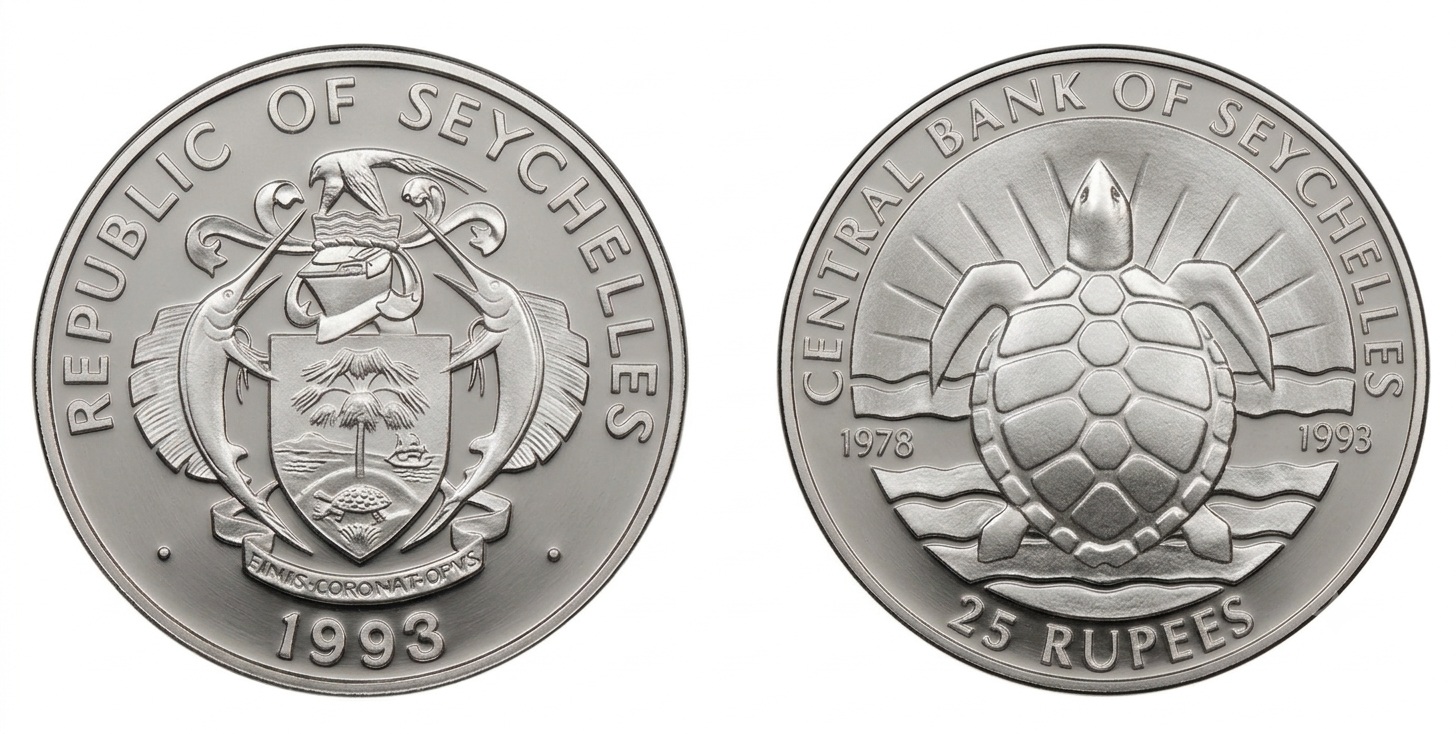 25 Rupees Central Bank (1993) — Seychelles