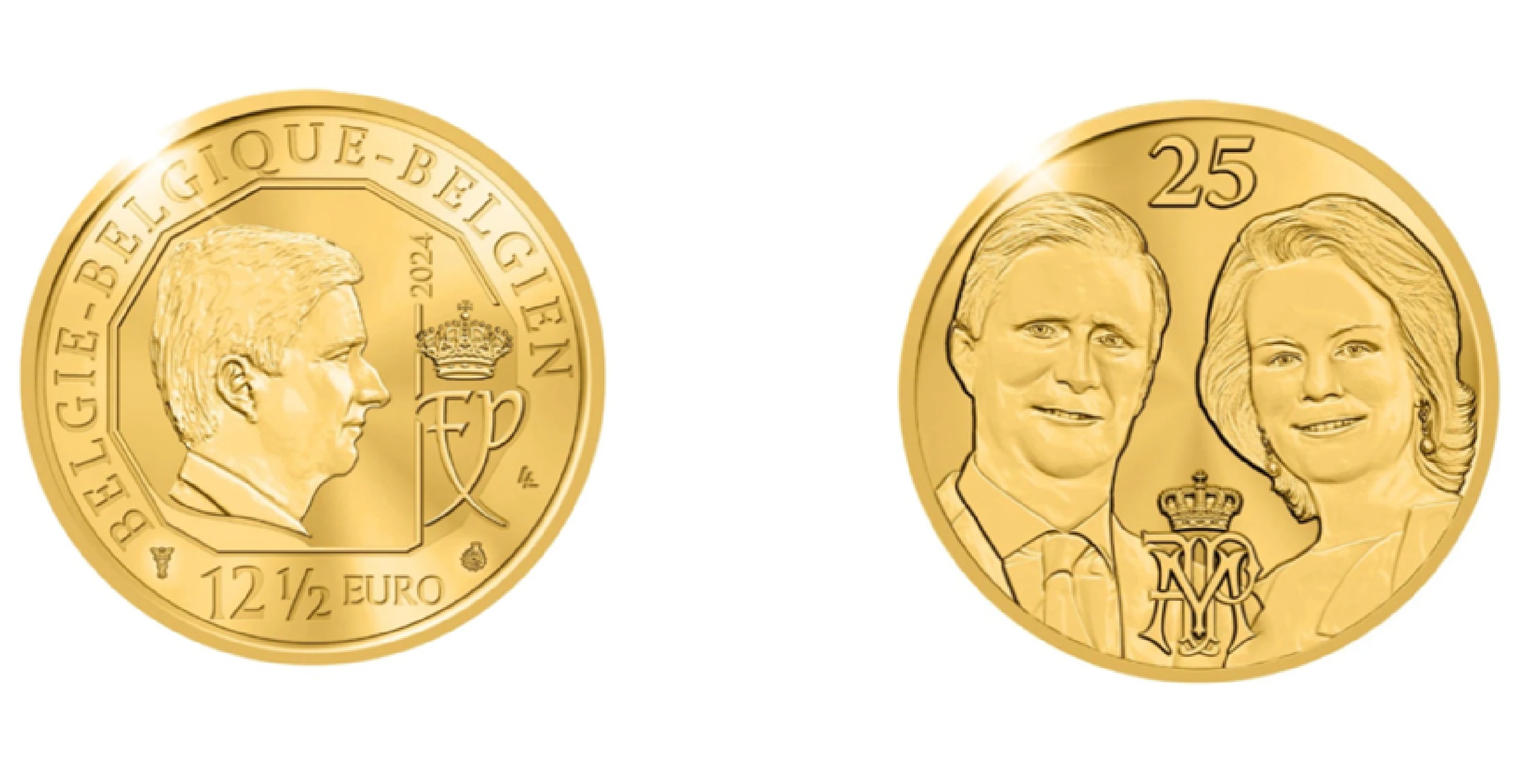 12½ Euros Silver Wedding of the King and Queen (2024) — Belgium