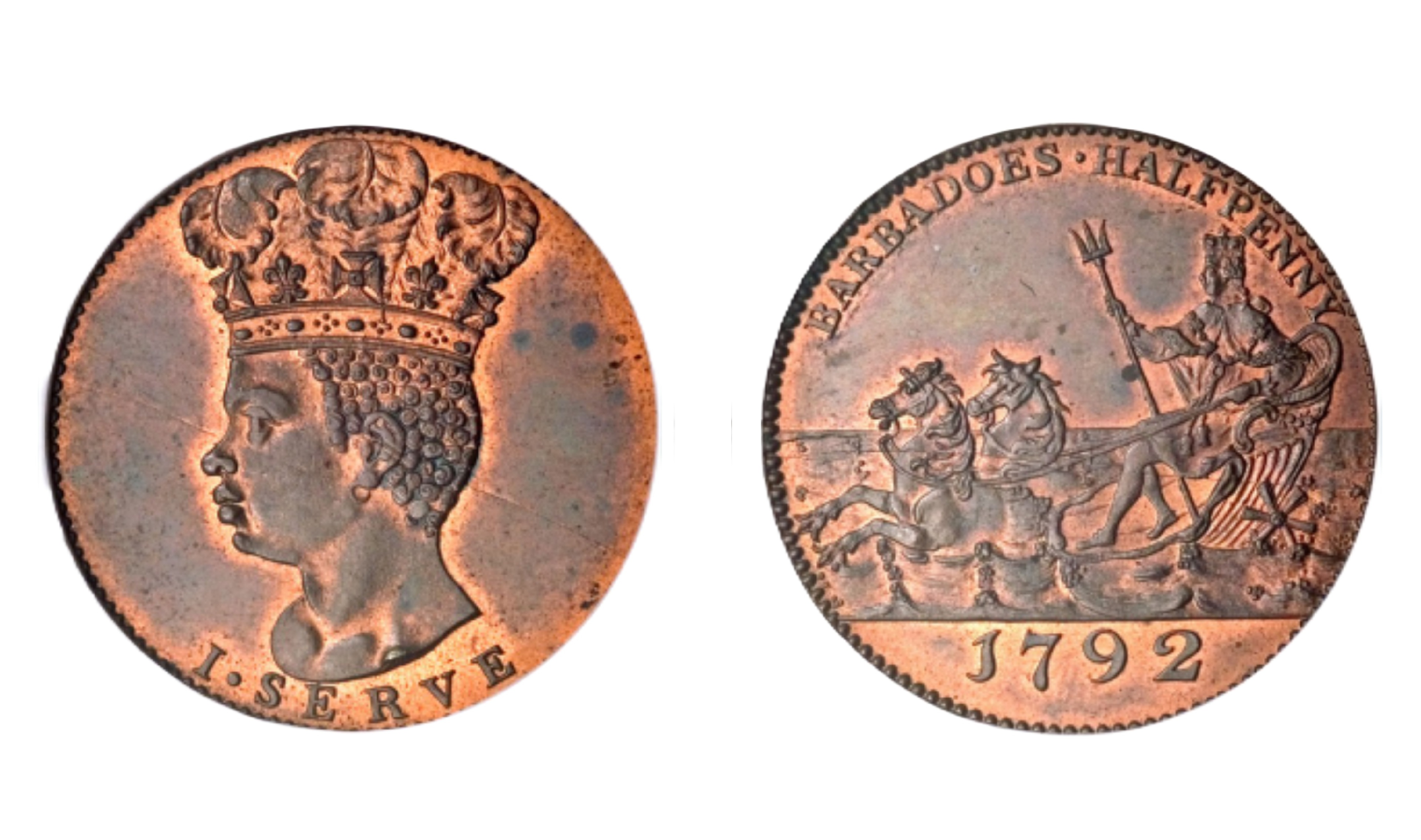 ½ Penny Barbados (1792) — Barbados