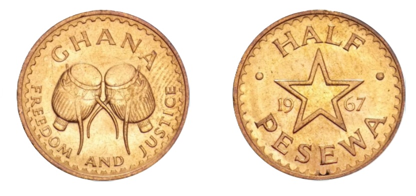 ½ Pesewa (1967) — Ghana