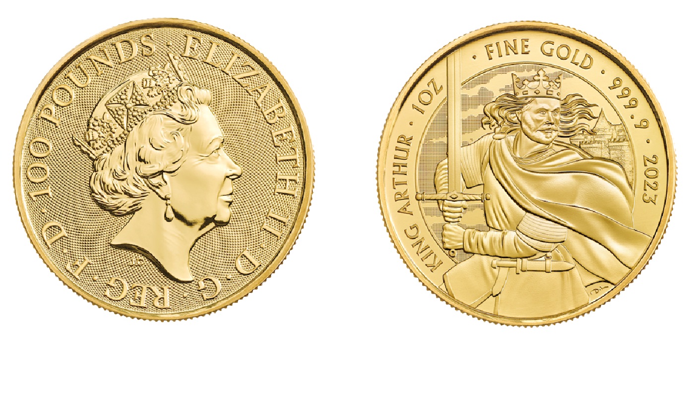100 Pounds - Charles III King Arthur; Gold (2023) — United Kingdom