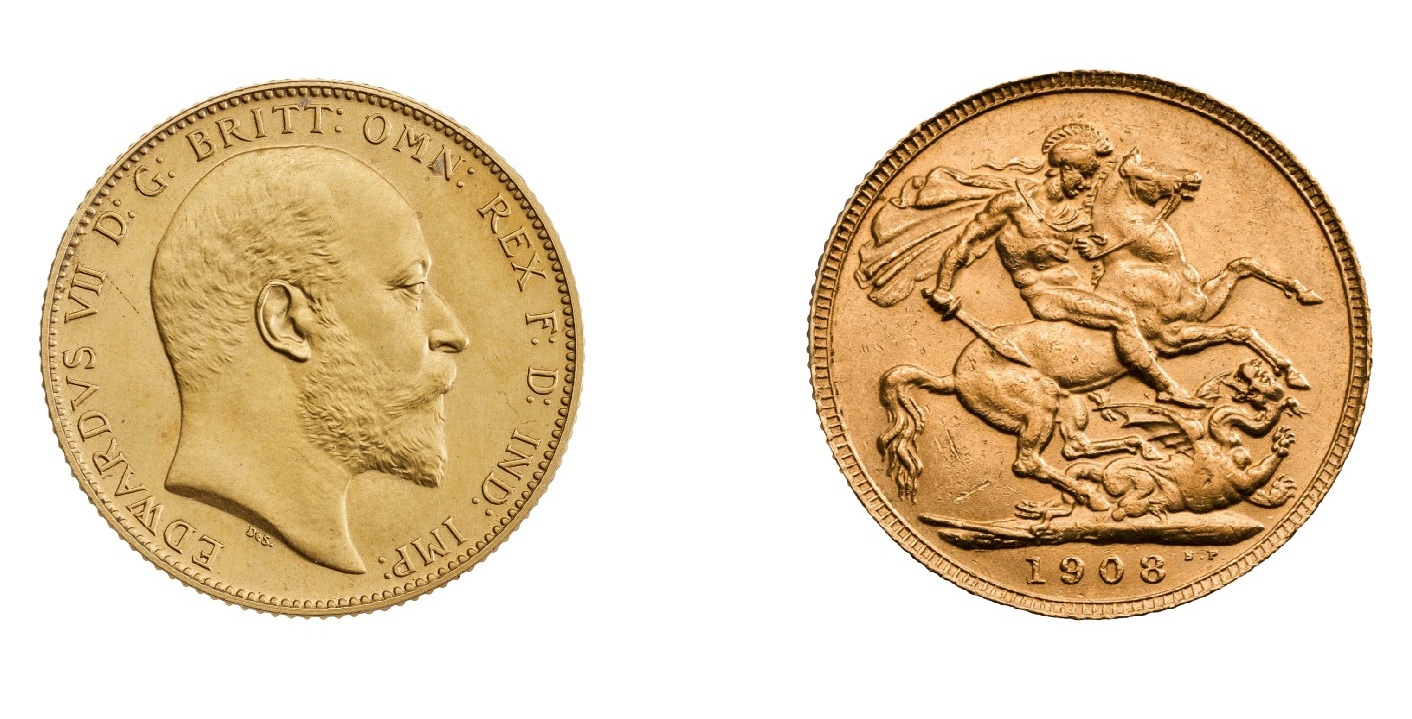 ½ Sovereign - Edward VII (1908) — United Kingdom