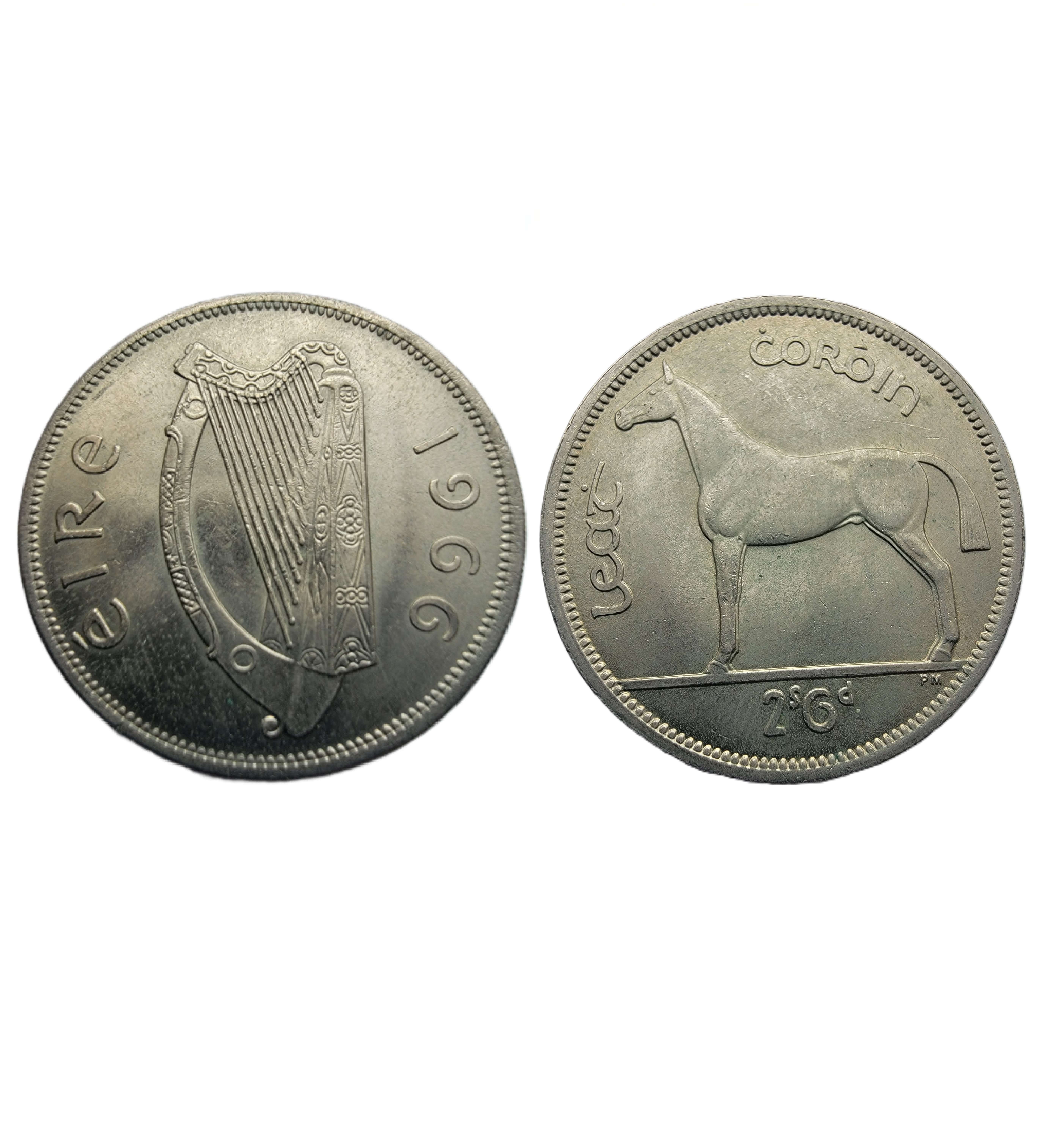 ½ Crown = 2 Shillings 6 Pence (1966) — Ireland