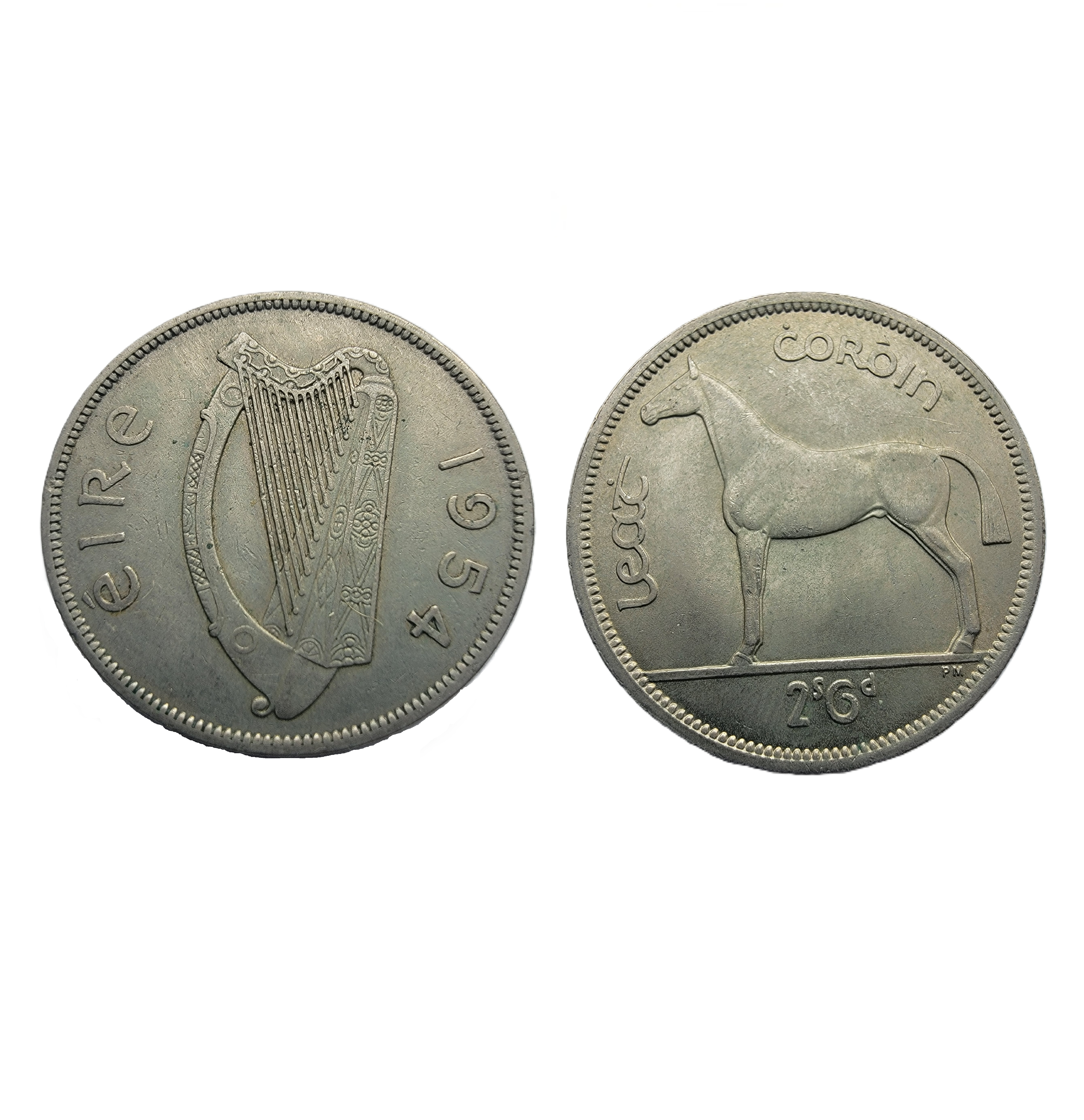 ½ Crown = 2 Shillings 6 Pence (1954) — Ireland