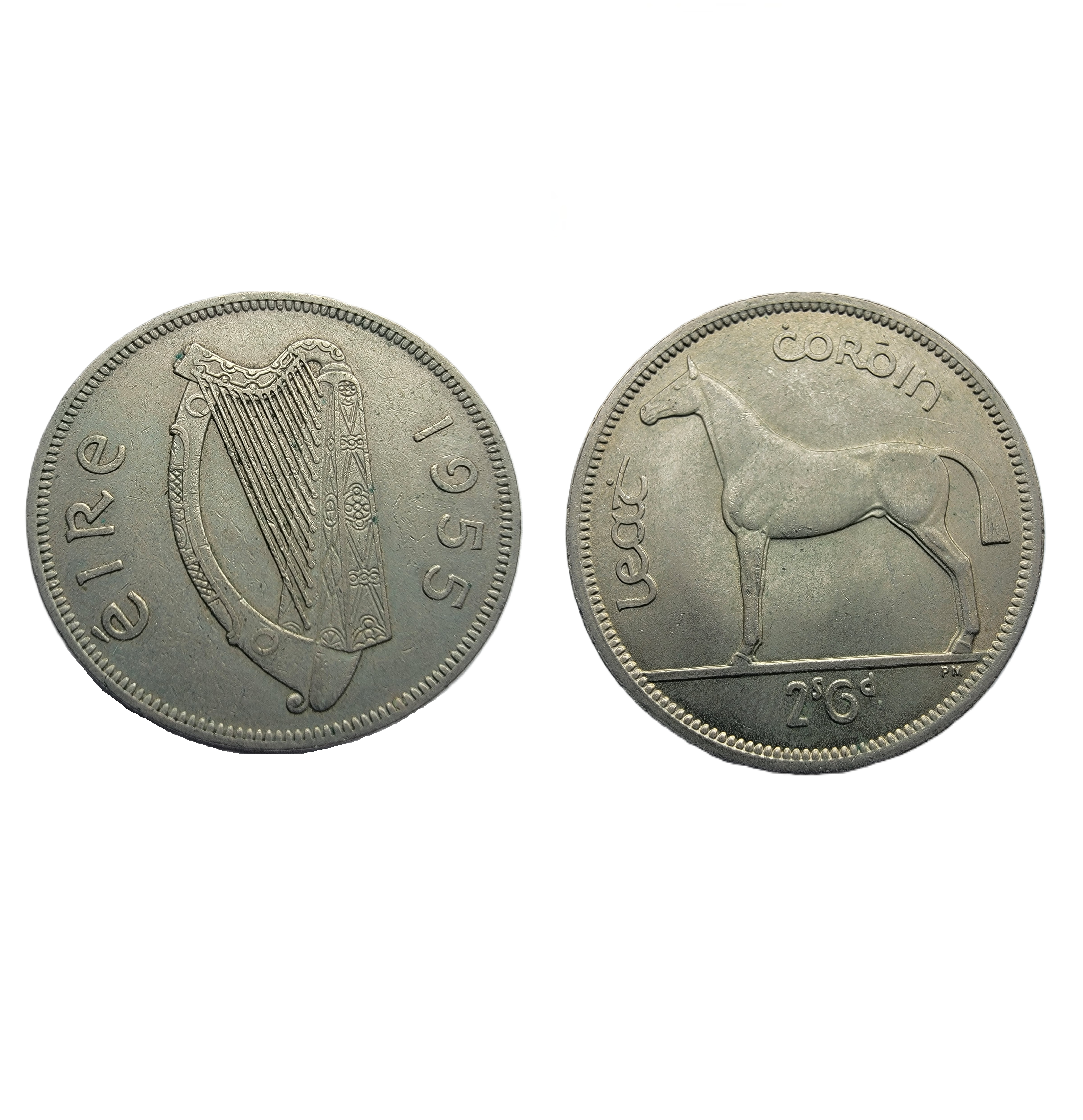 ½ Crown = 2 Shillings 6 Pence (1955) — Ireland
