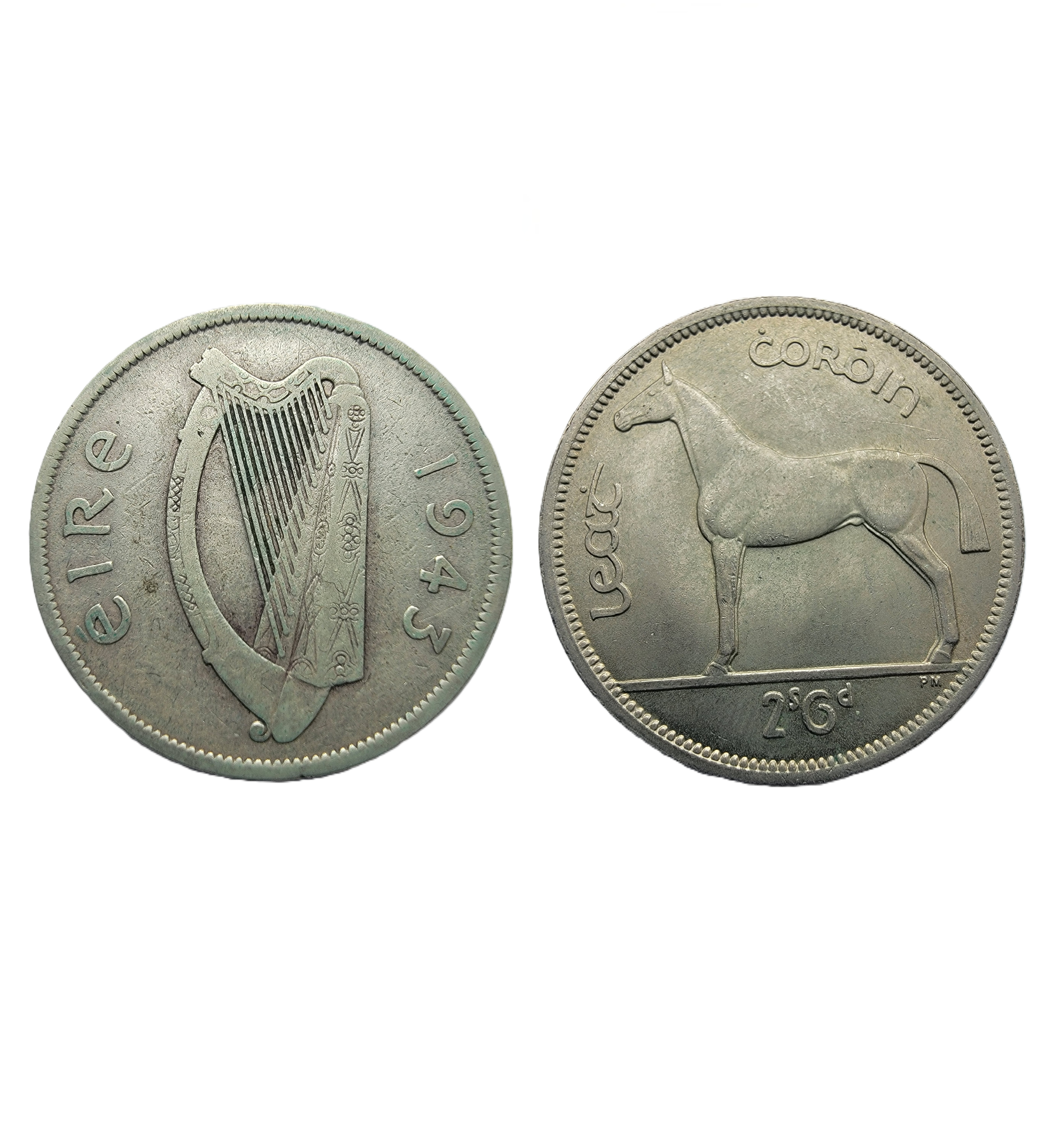 ½ Crown = 2 Shillings 6 Pence (1943) — Ireland