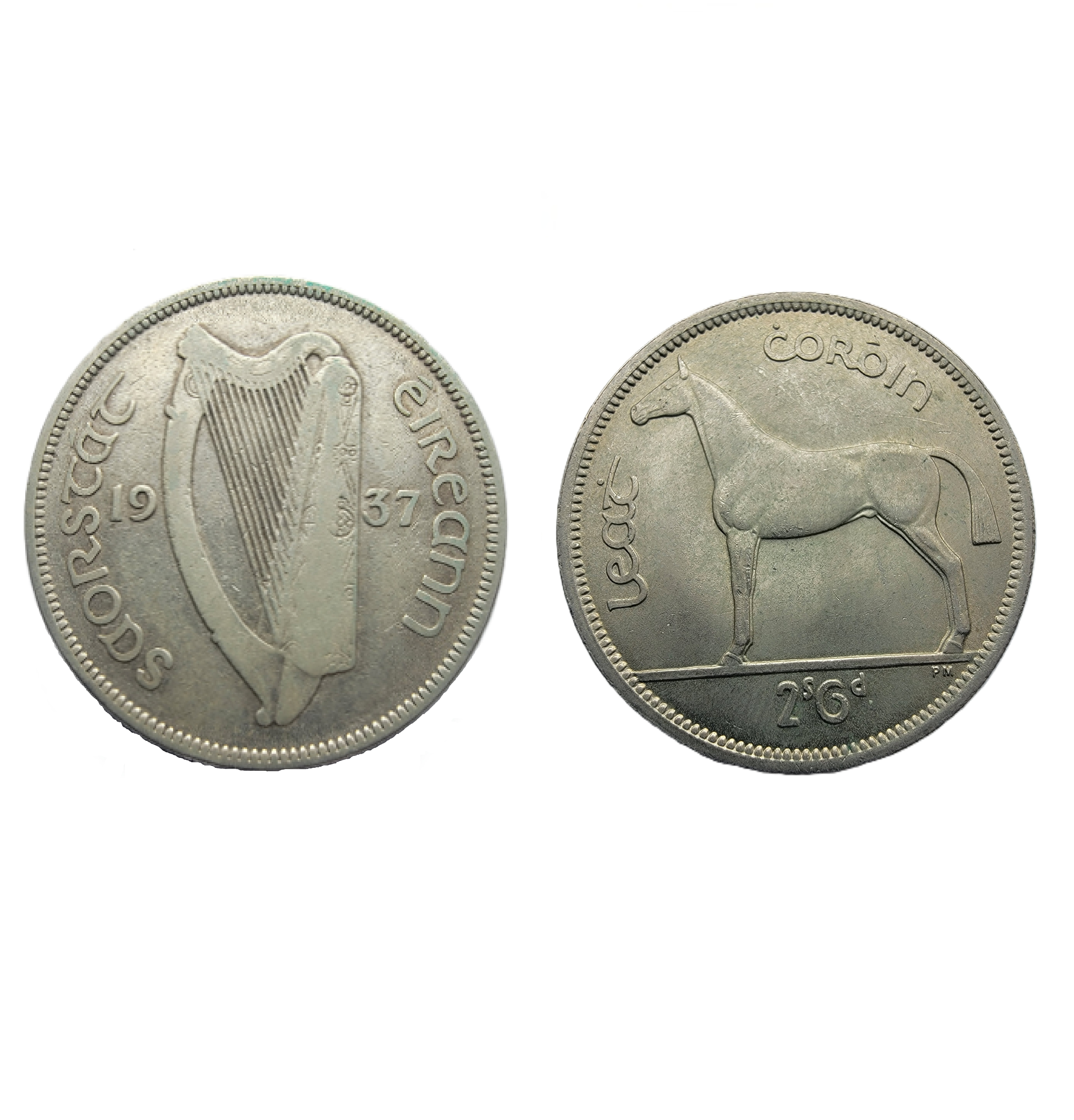 ½ Crown = 2 Shillings 6 Pence (1937) — Ireland