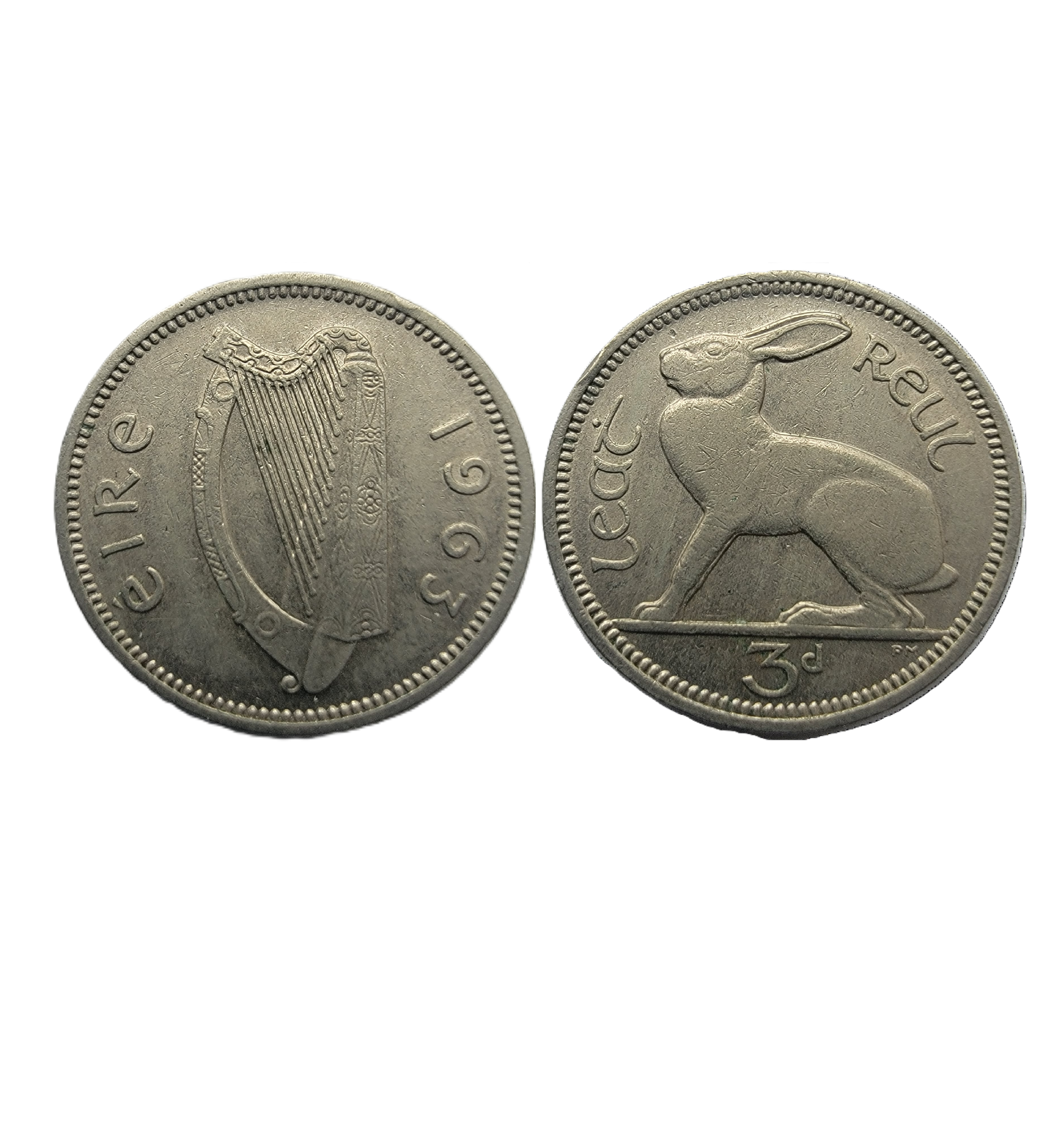 ½ Reul = 3 Pence (1963) — Ireland