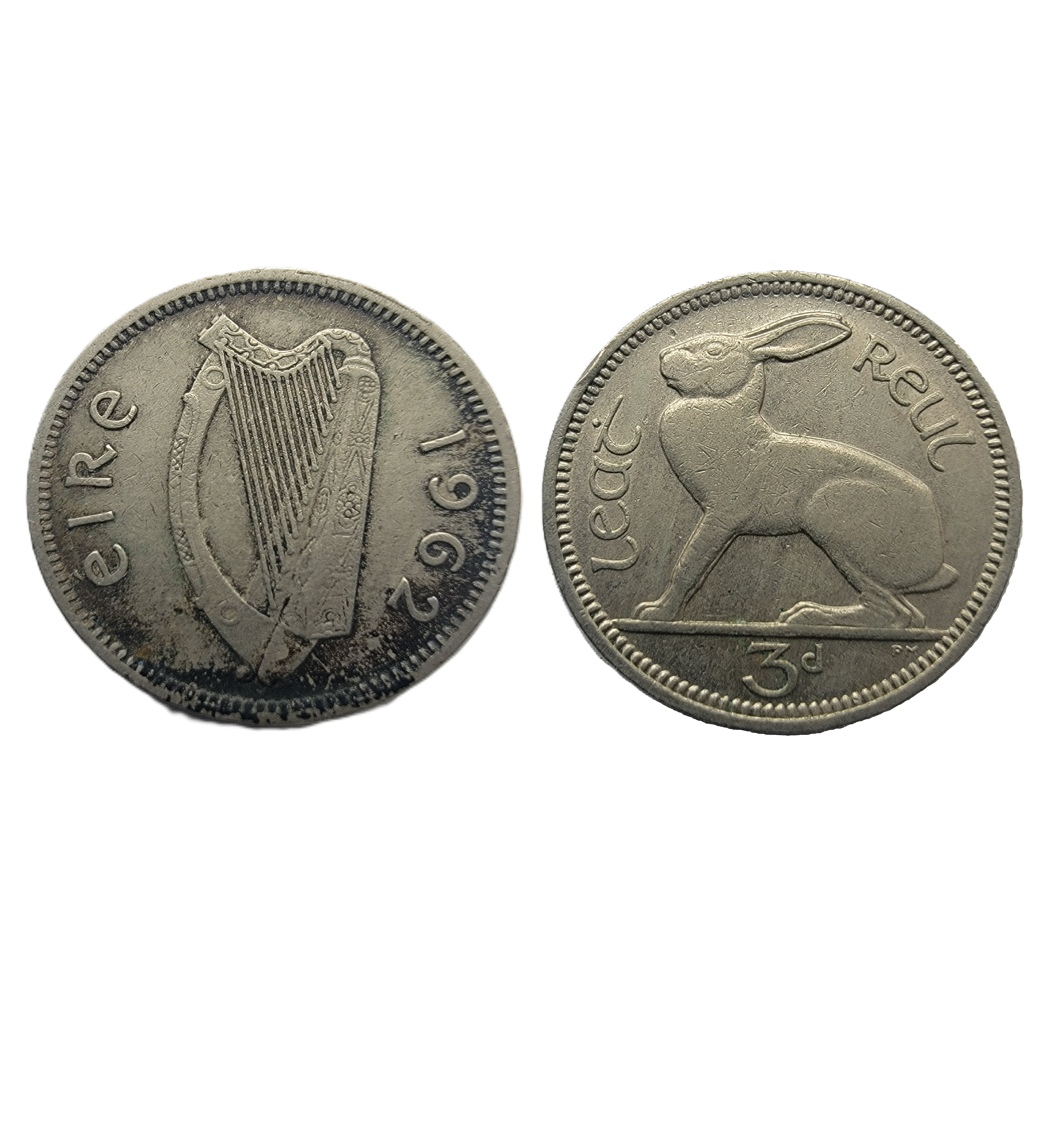 ½ Reul = 3 Pence (1962) — Ireland