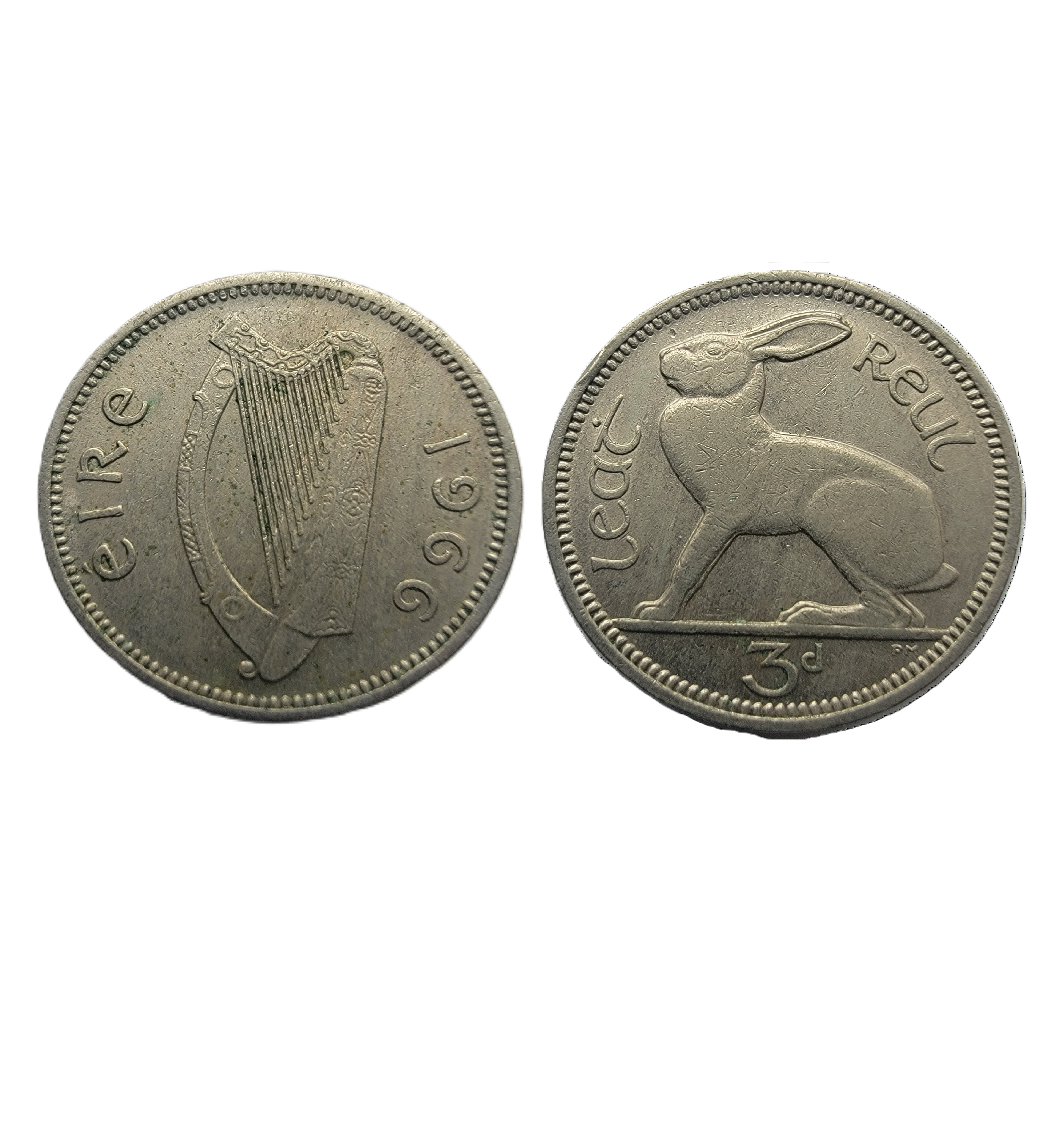 ½ Reul = 3 Pence (1966) — Ireland