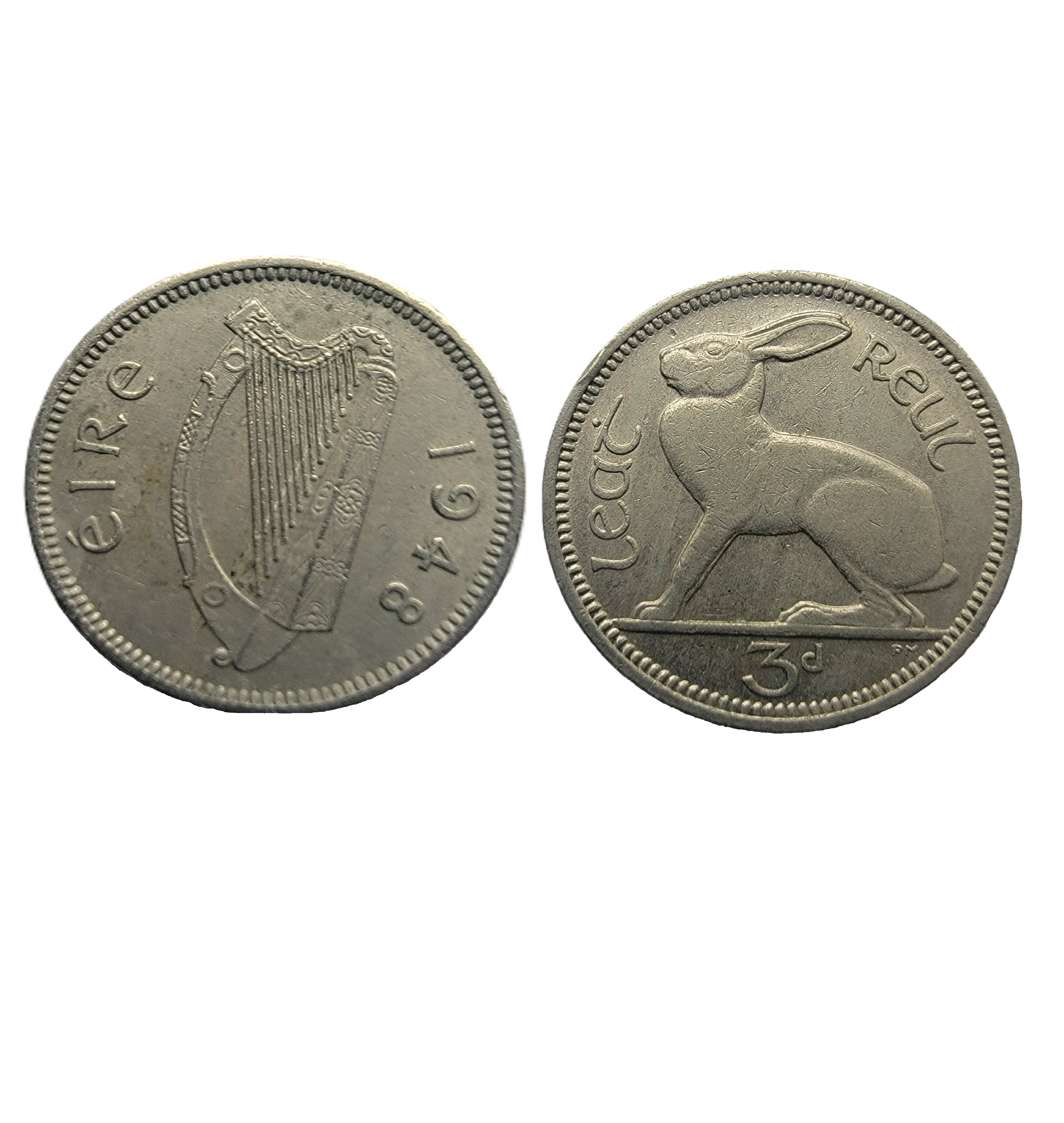 ½ Reul = 3 Pence (1948) — Ireland