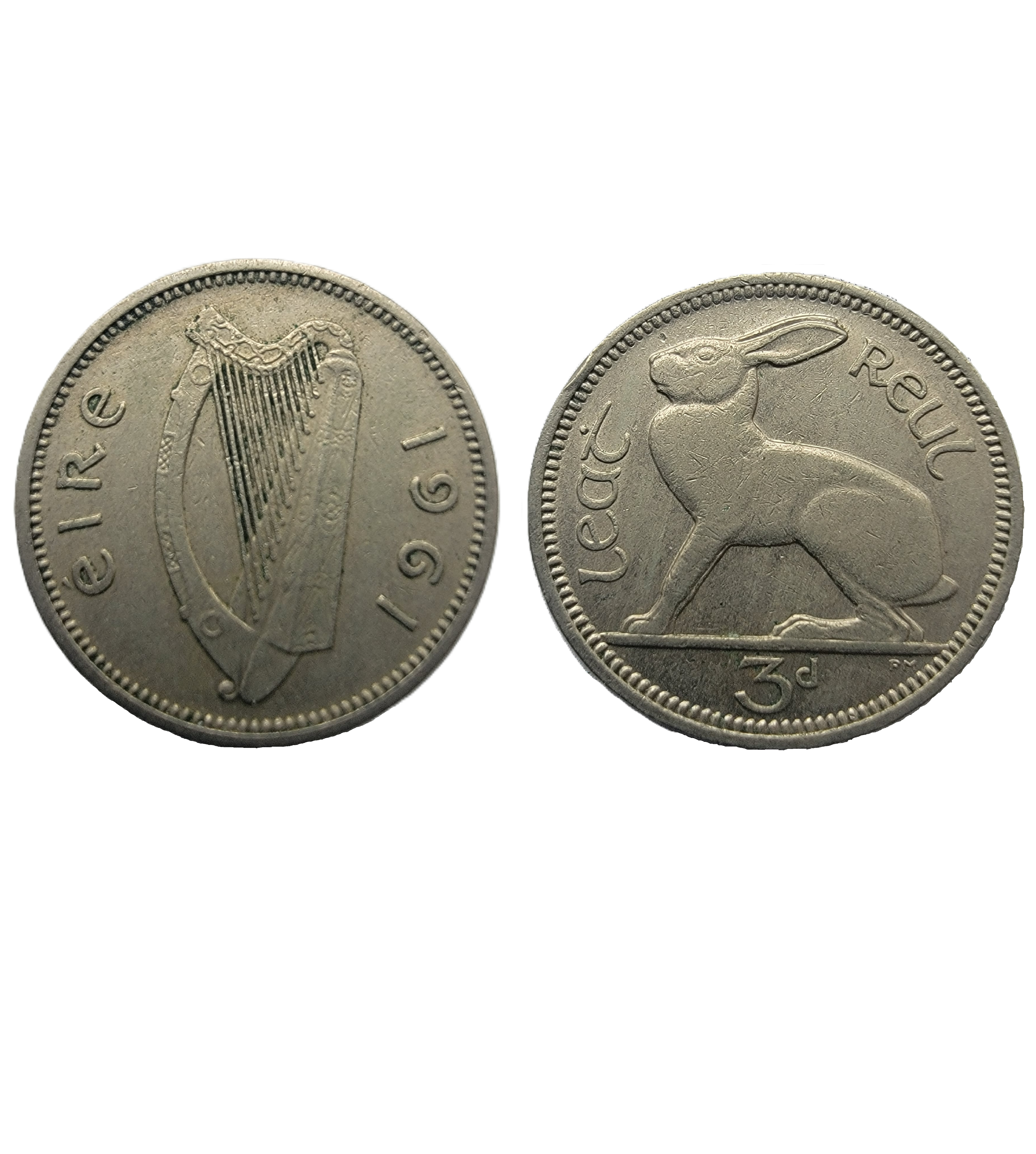 ½ Reul = 3 Pence (1961) — Ireland