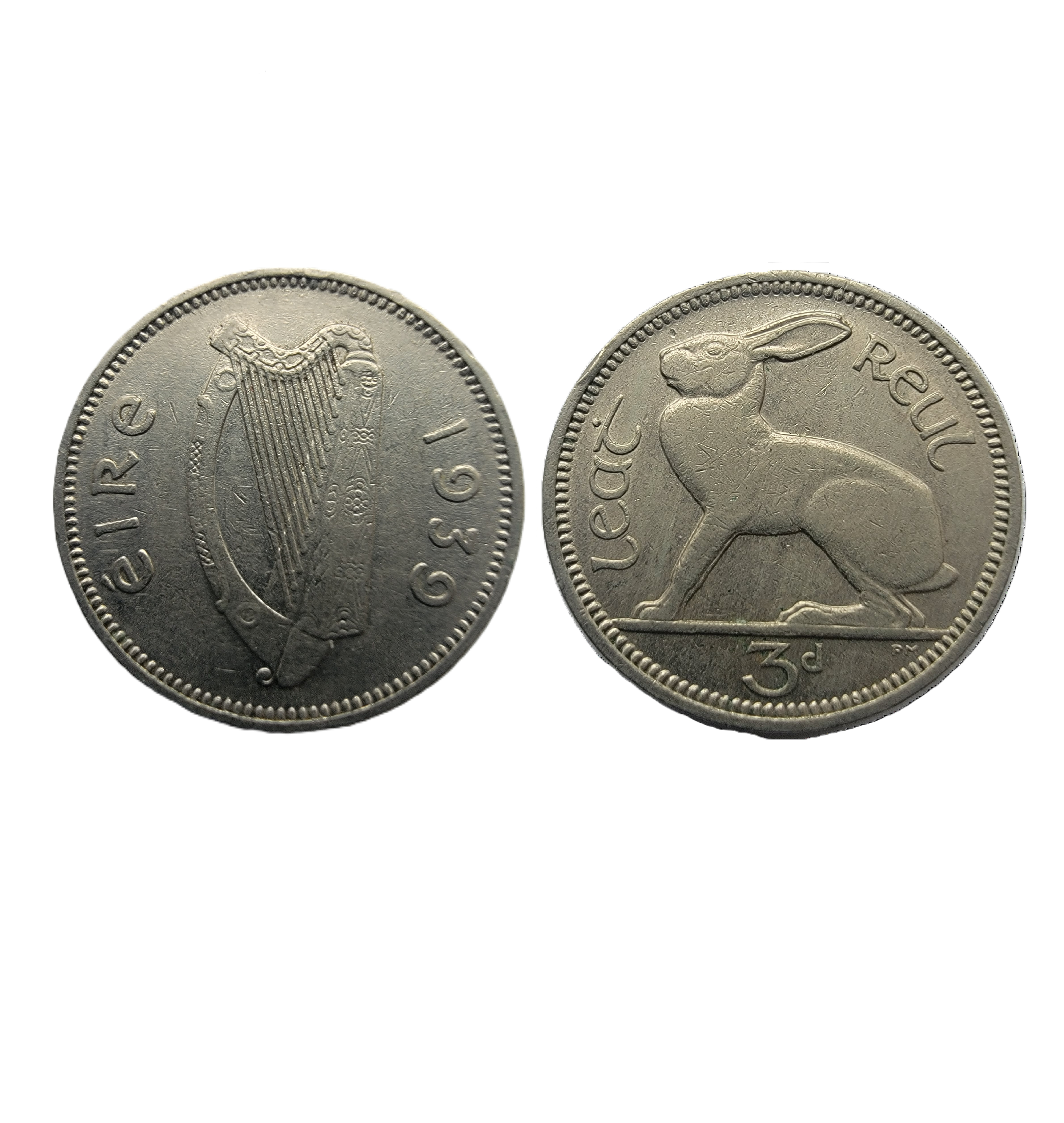 ½ Reul = 3 Pence (1939) — Ireland