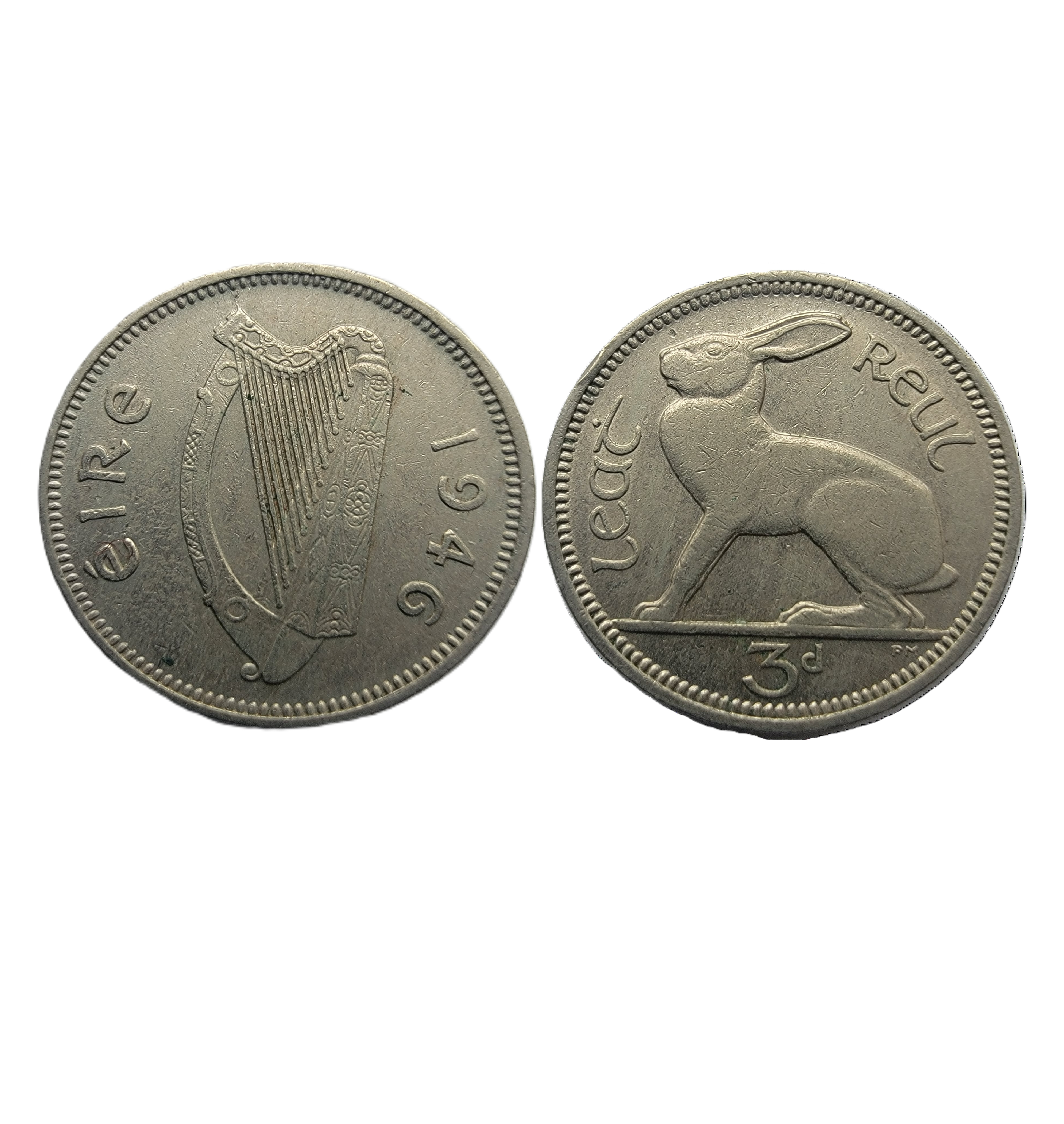 ½ Reul = 3 Pence (1946) — Ireland