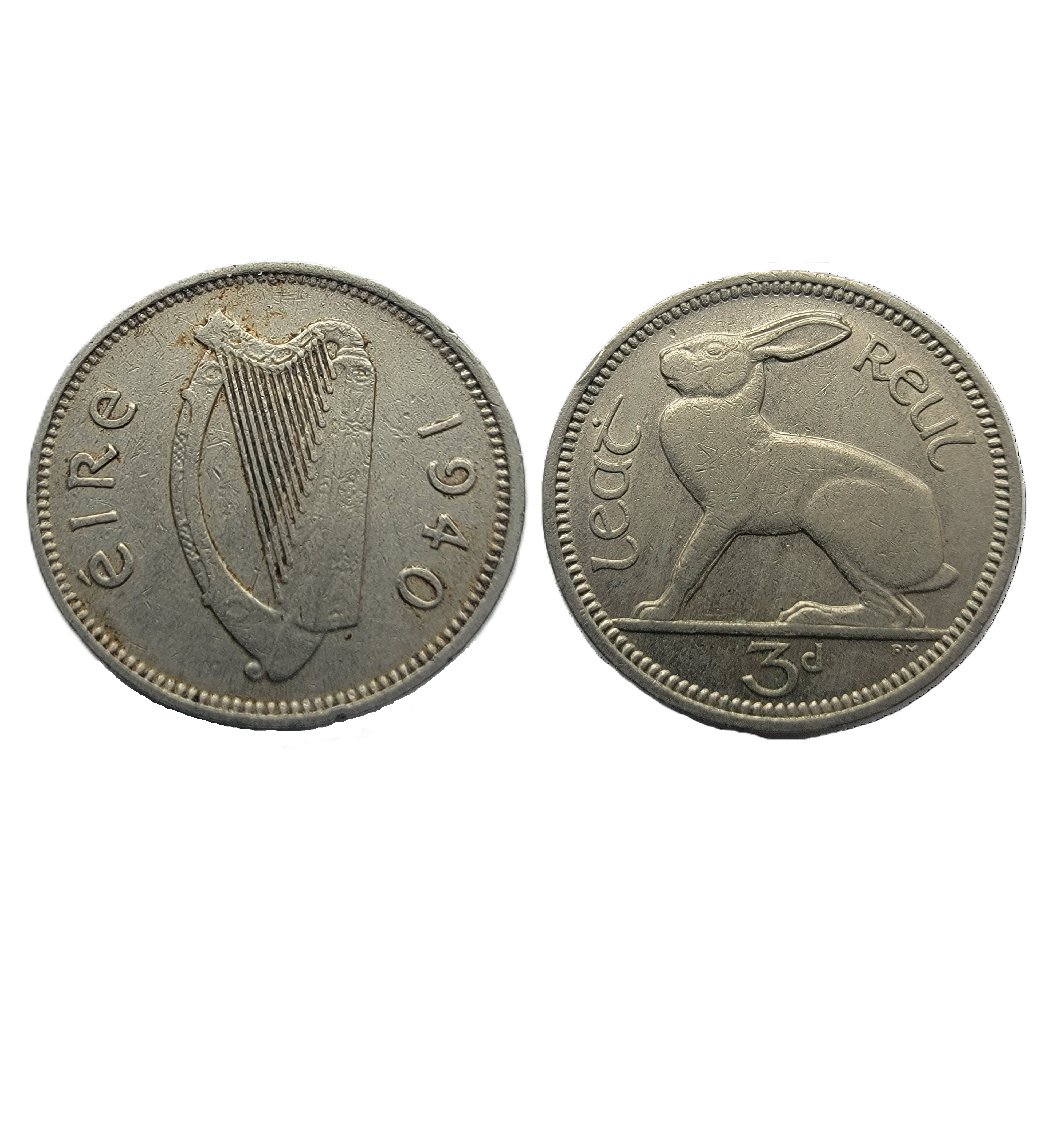 ½ Reul = 3 Pence (1940) — Ireland