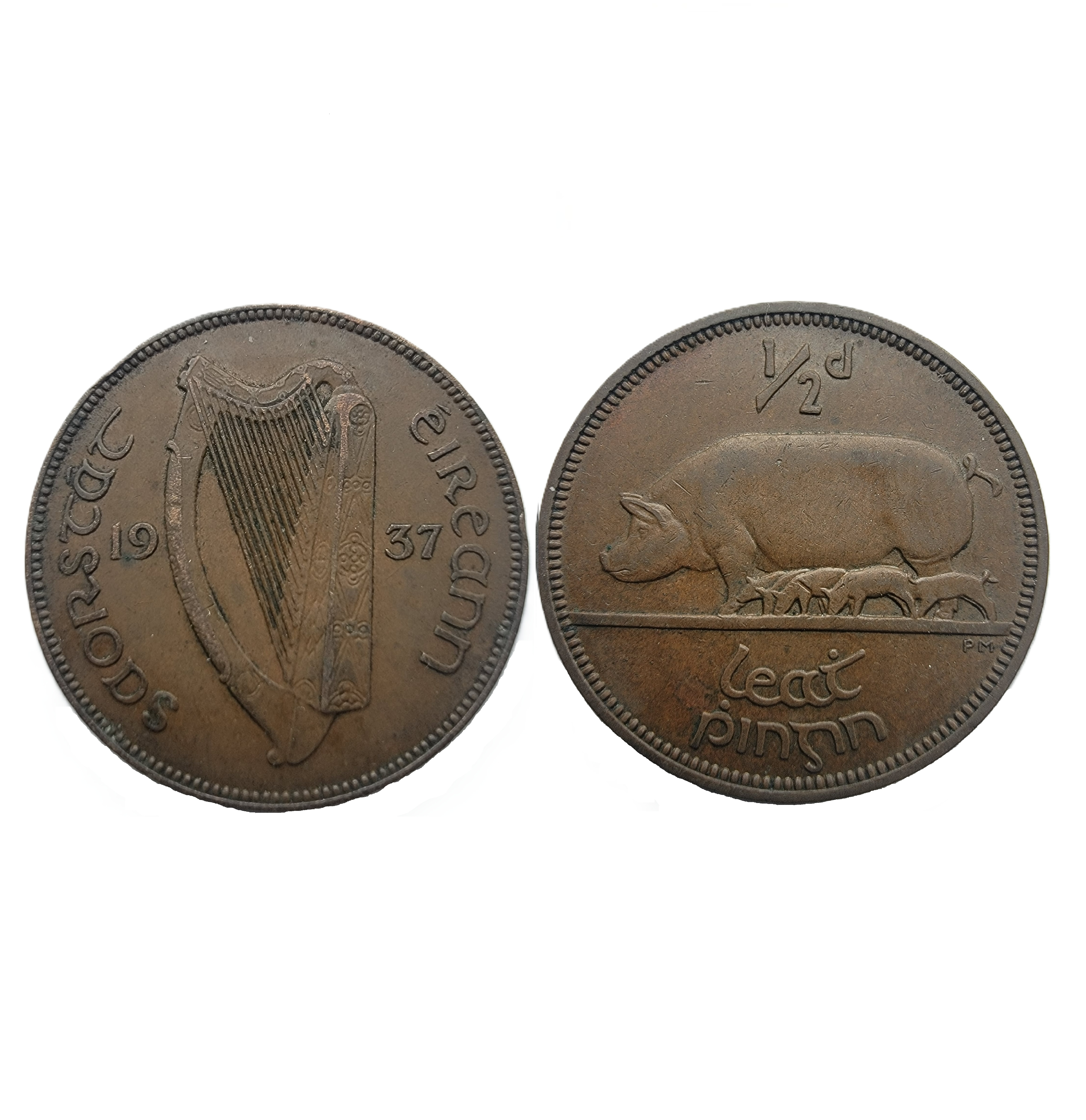 ½ Penny (1937) — Ireland