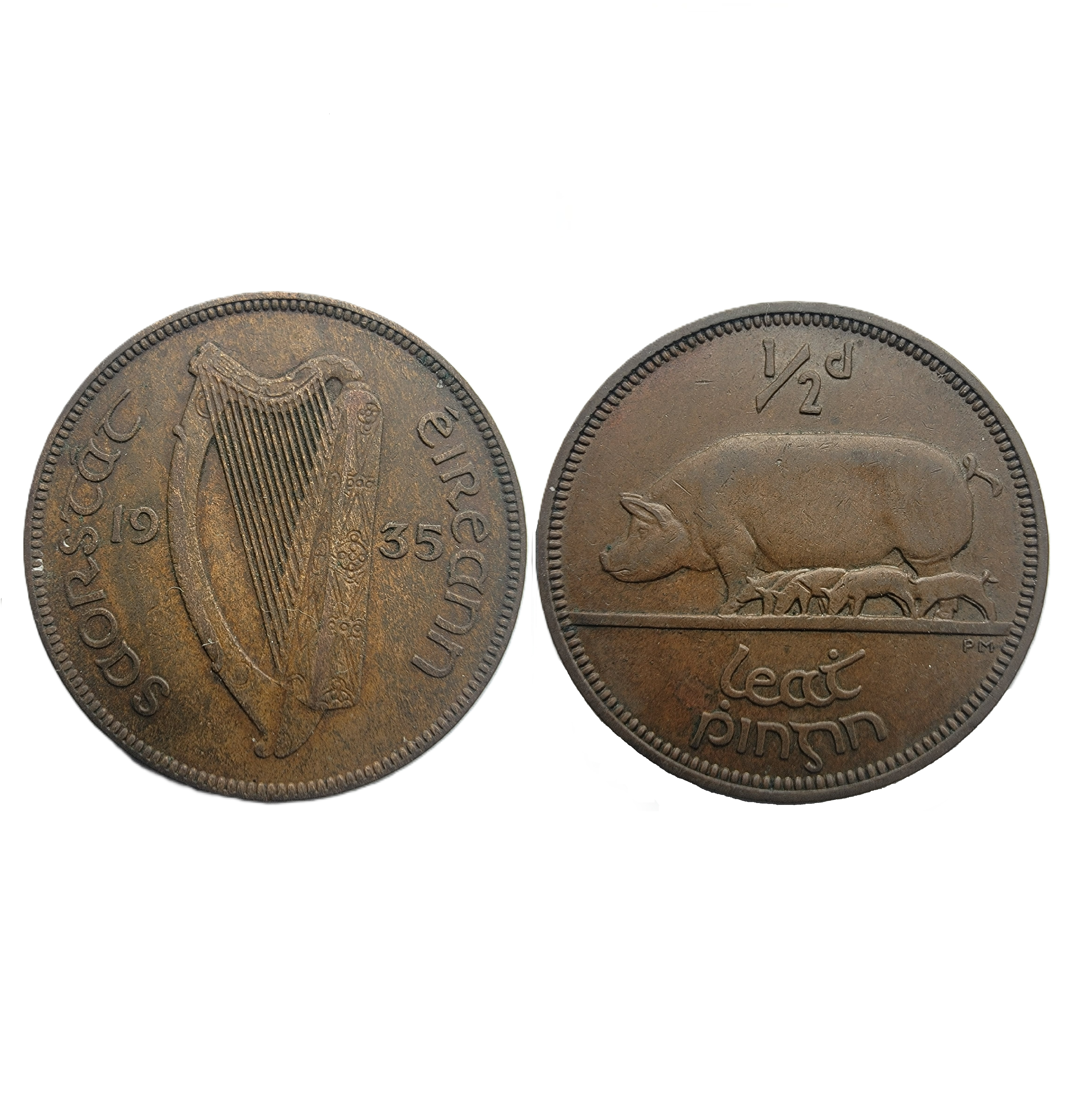½ Penny (1935) — Ireland