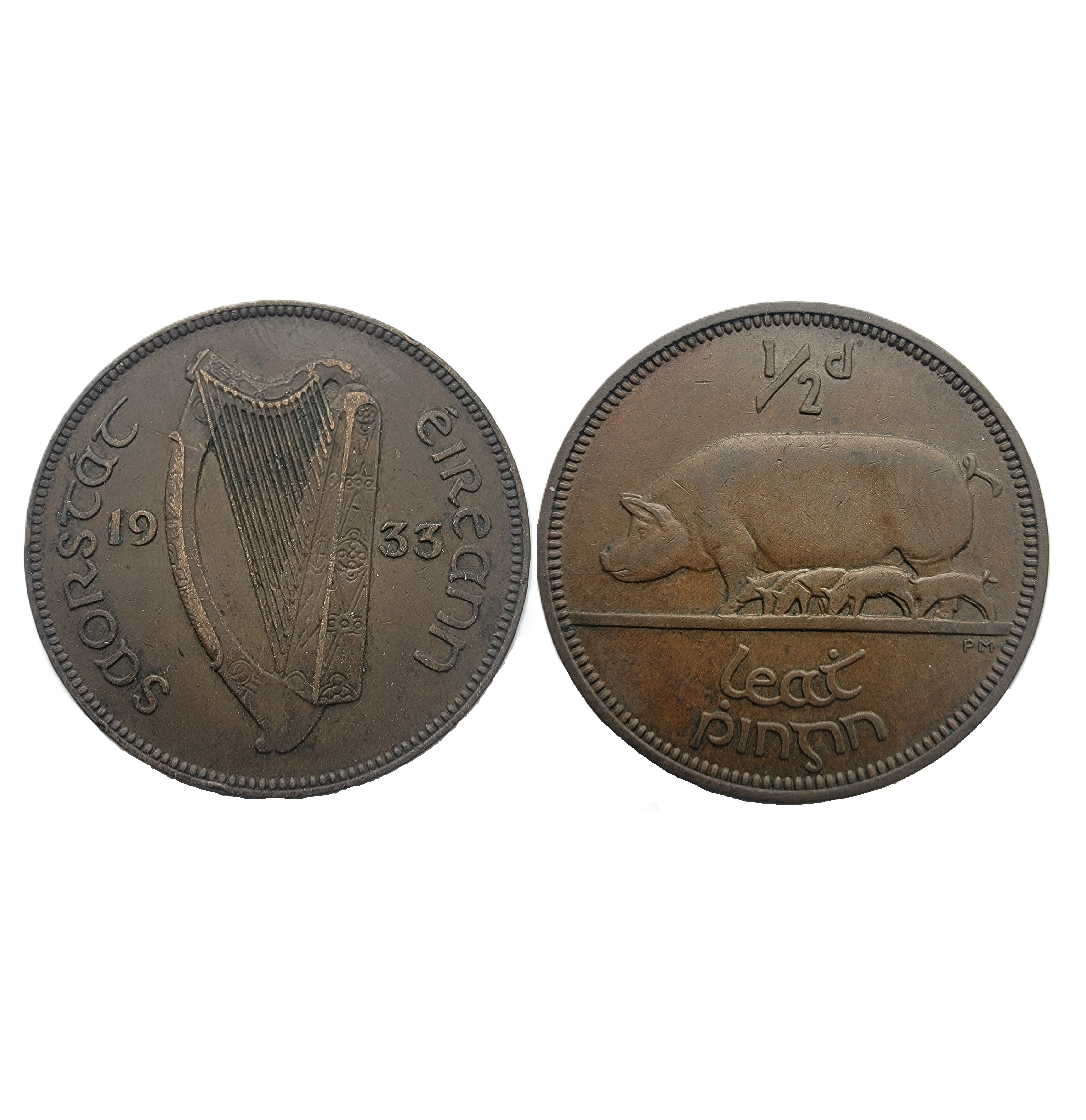 ½ Penny (1933) — Ireland