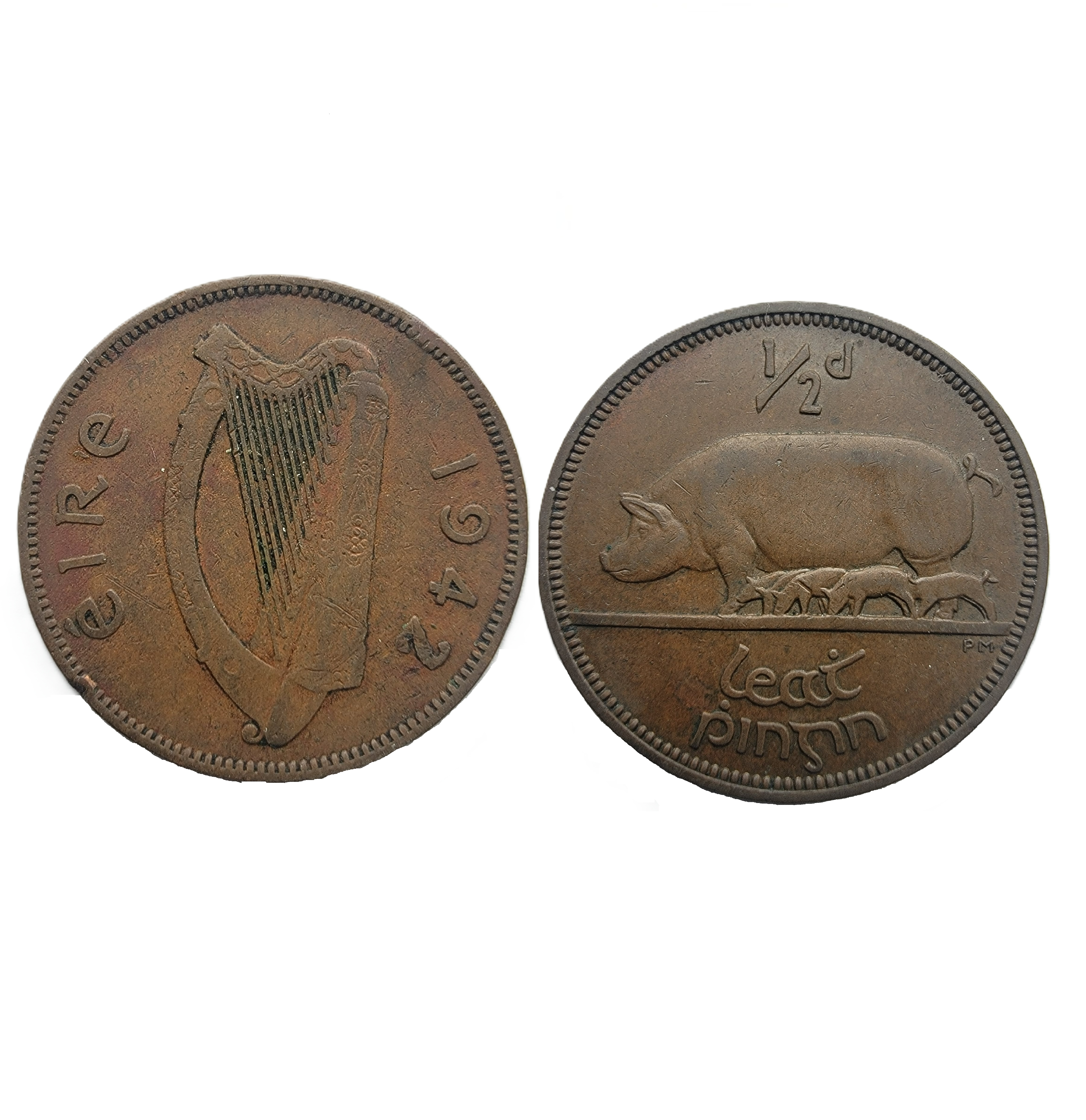 ½ Penny (1942) — Ireland